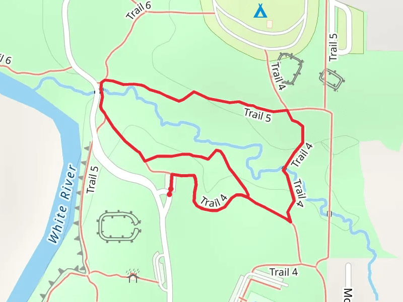 Trail 4, 5 Loop along White River