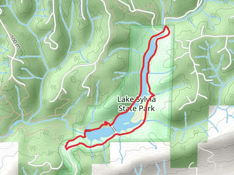 Sylvia Creek Forestrey Trail and Lake Sylvia State Park
