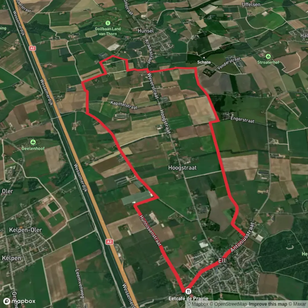 An image depicting the trail Scheidings Weg and Langven Weg Loop and its surrounding area.