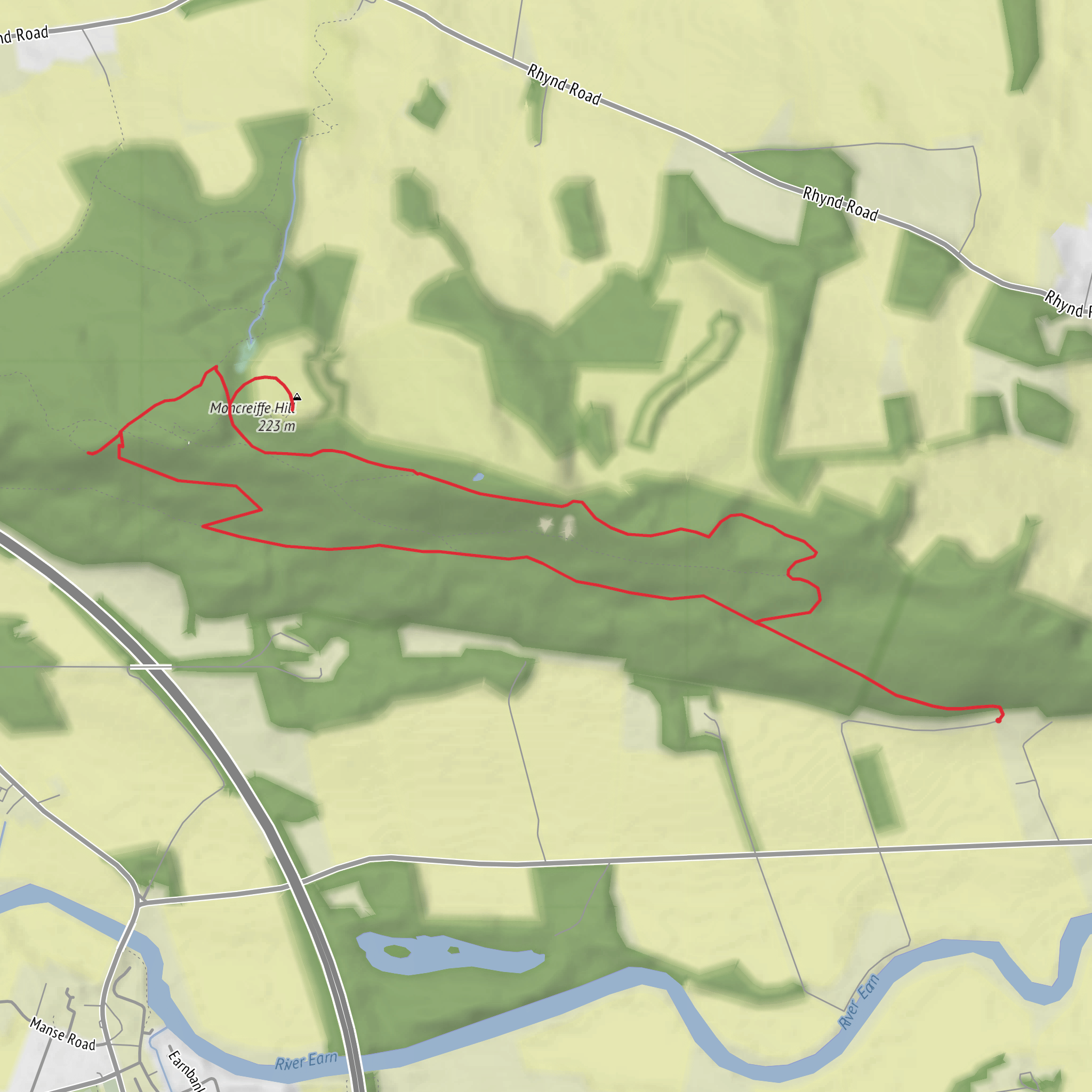 Moncreiffe Hill and Fort Loop mobile static map