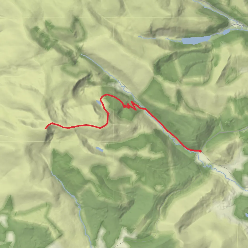 Lugnaquilla via Glenmalure mobile static map