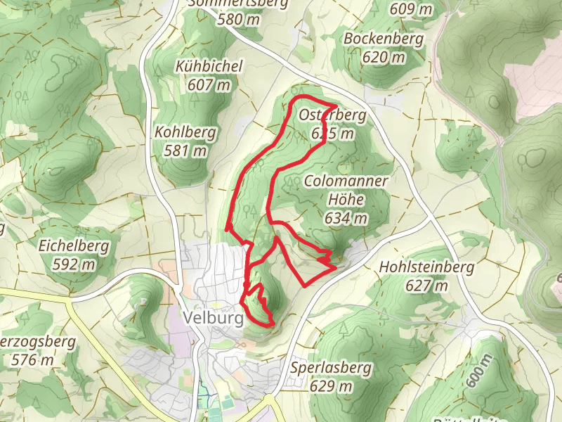 Hohlloch, Osterberg and Burgberg Velburg Loop