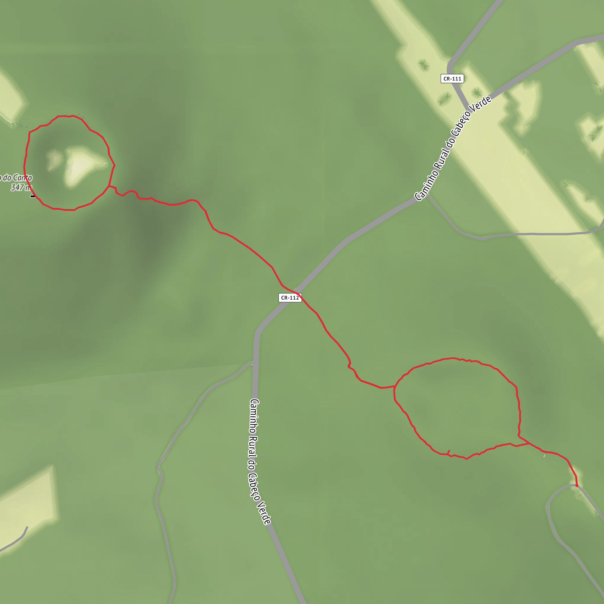 Caldeirao and Cabeço do Canto mobile static map