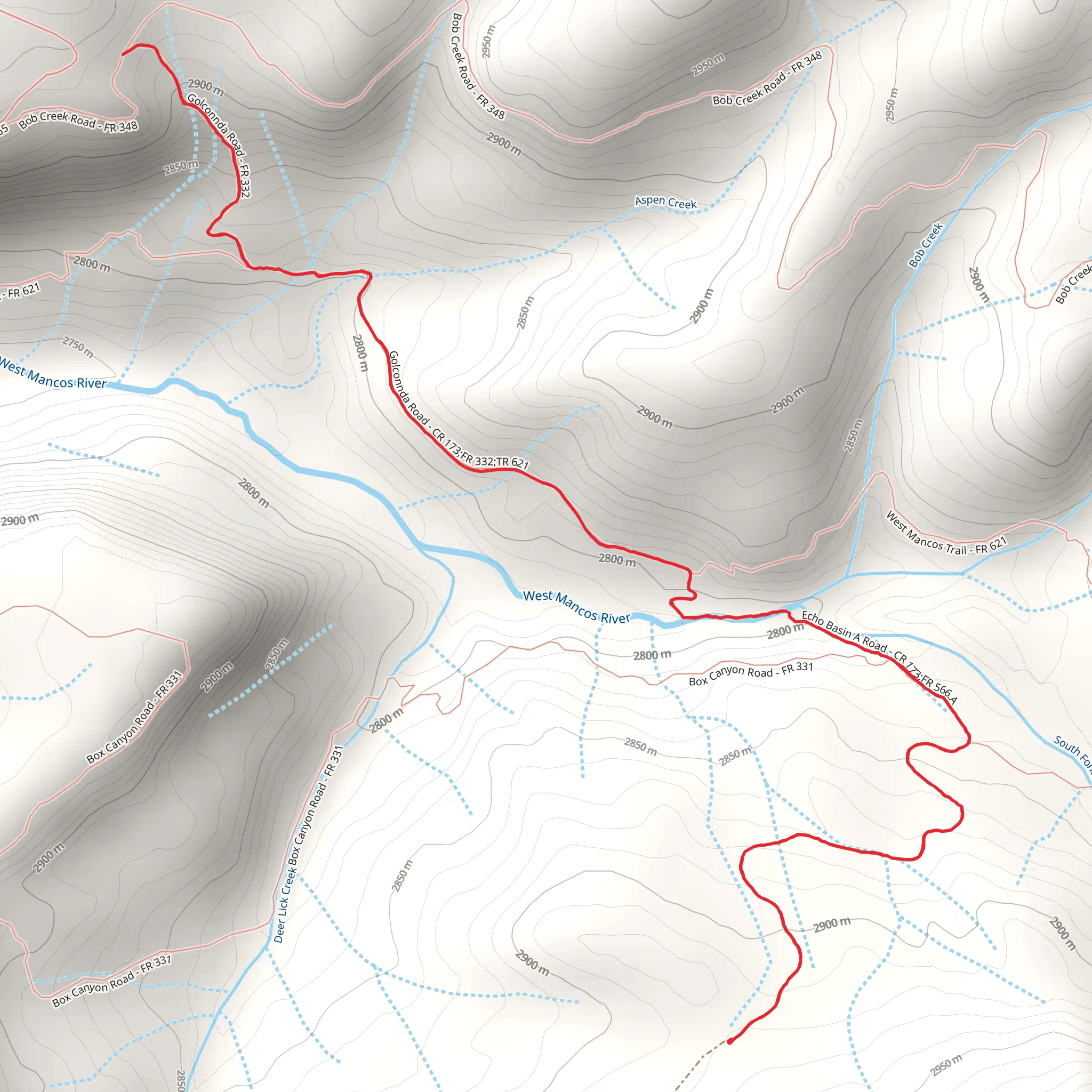 Golconda Trail mobile static map