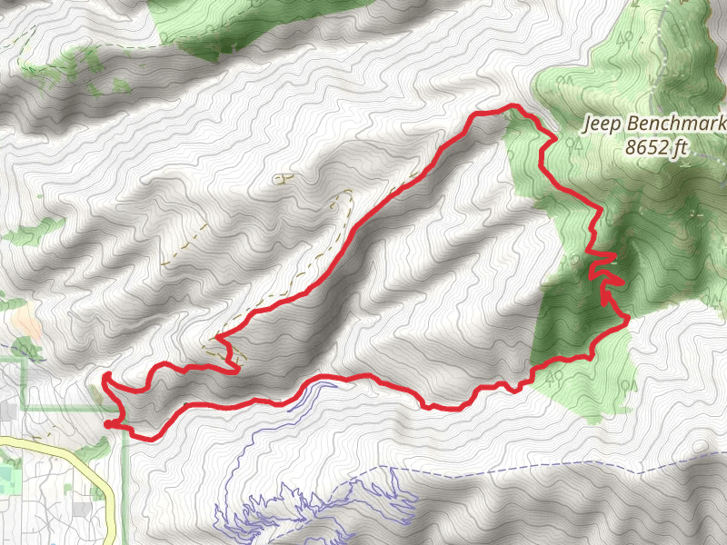 Warden Canyon Trail, Tuttle Loop Trail and Buckland Ridge Trail