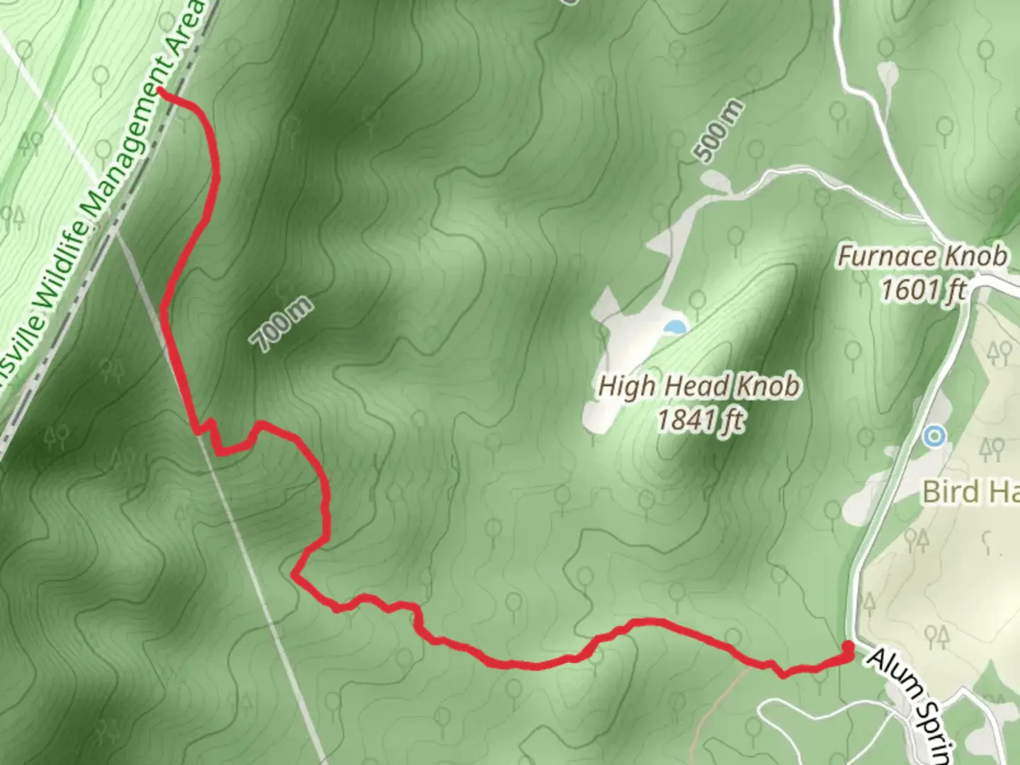 An image depicting the trail Orkney Springs Trail and its surrounding area.