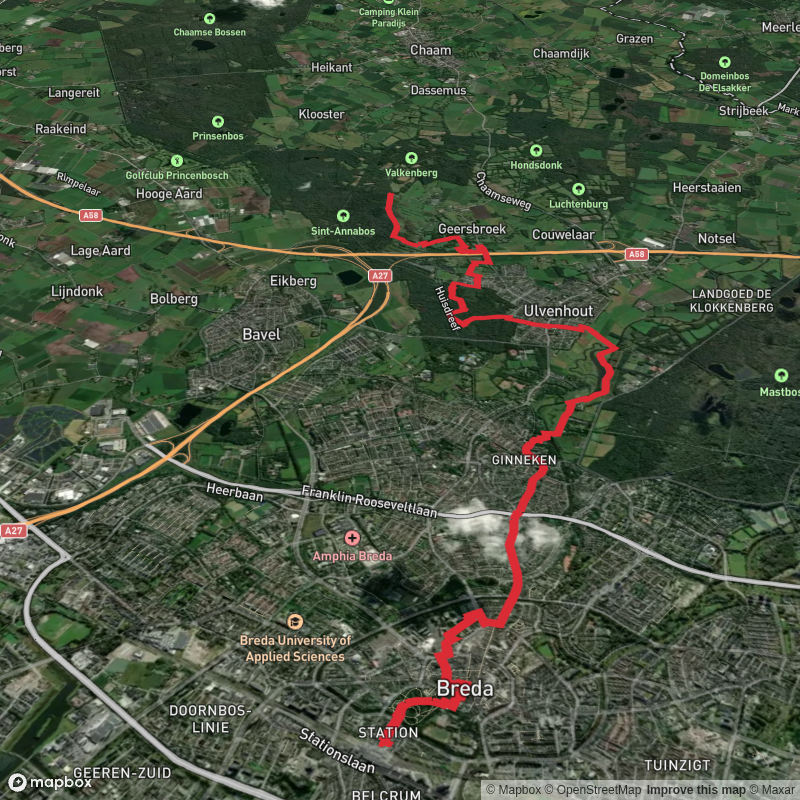 Park Valkenberg and Unvenhoutse Bos via Rondwandeling