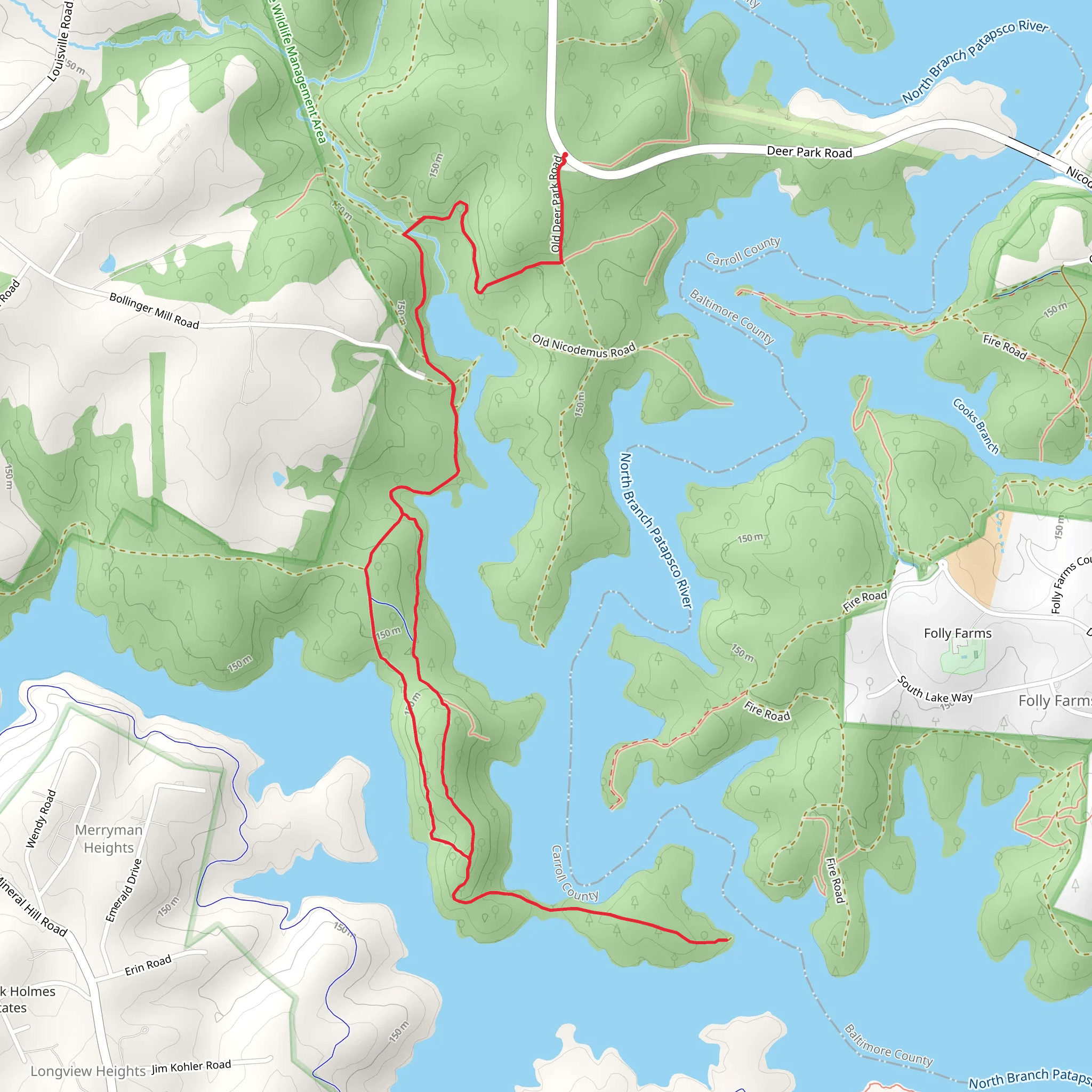 Walkalong Liberty Reservoir mobile static map