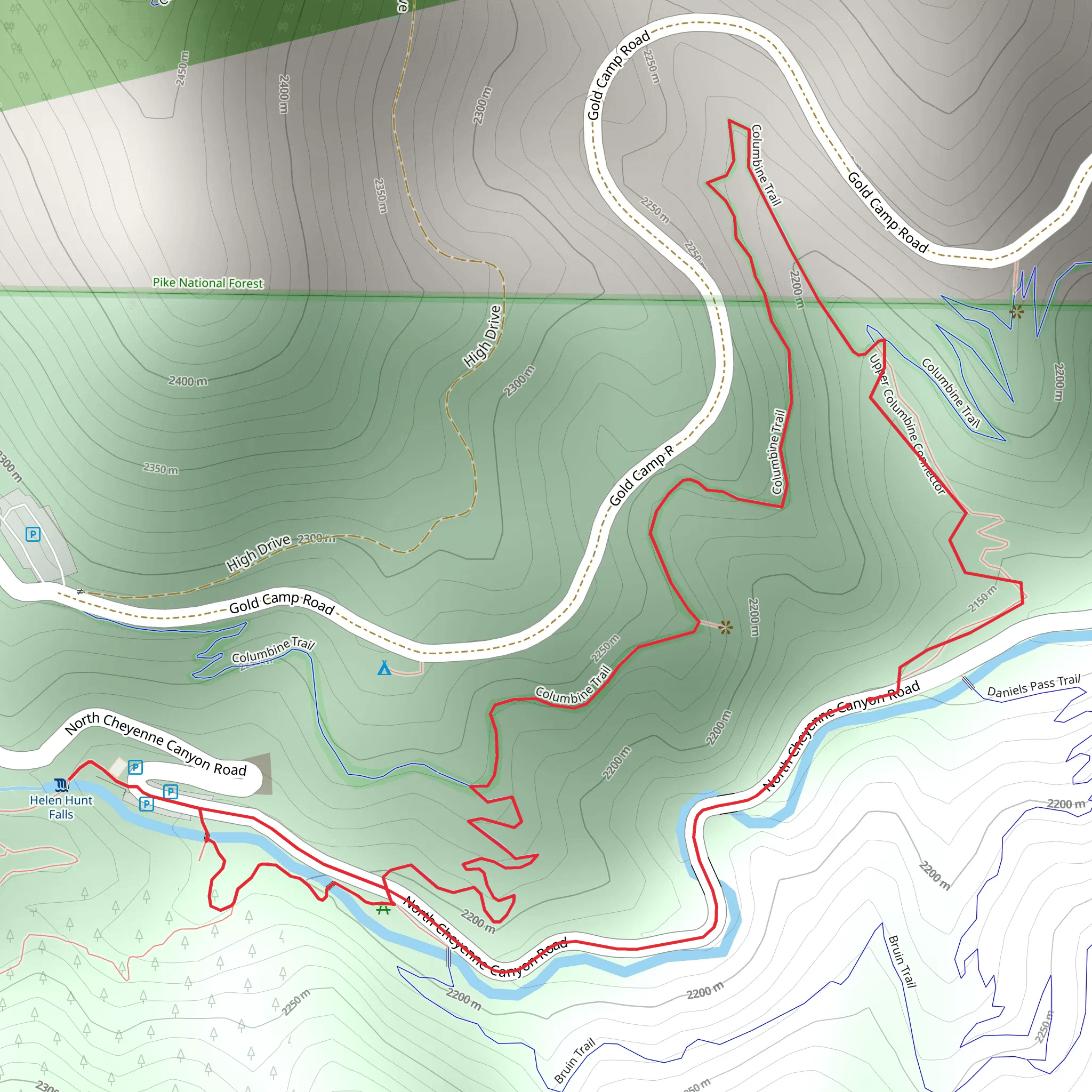 Columbine Loop Trail mobile static map