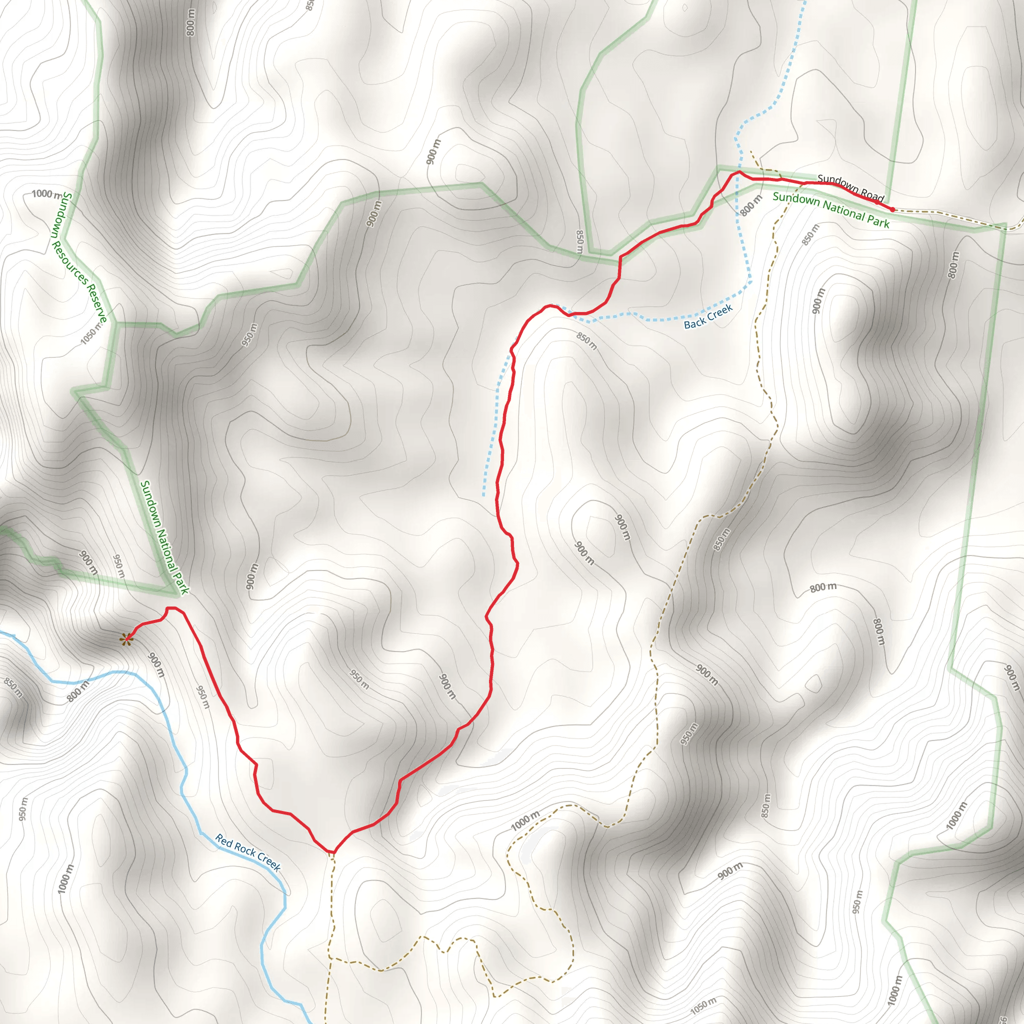 Red Rock Gorge Track mobile static map