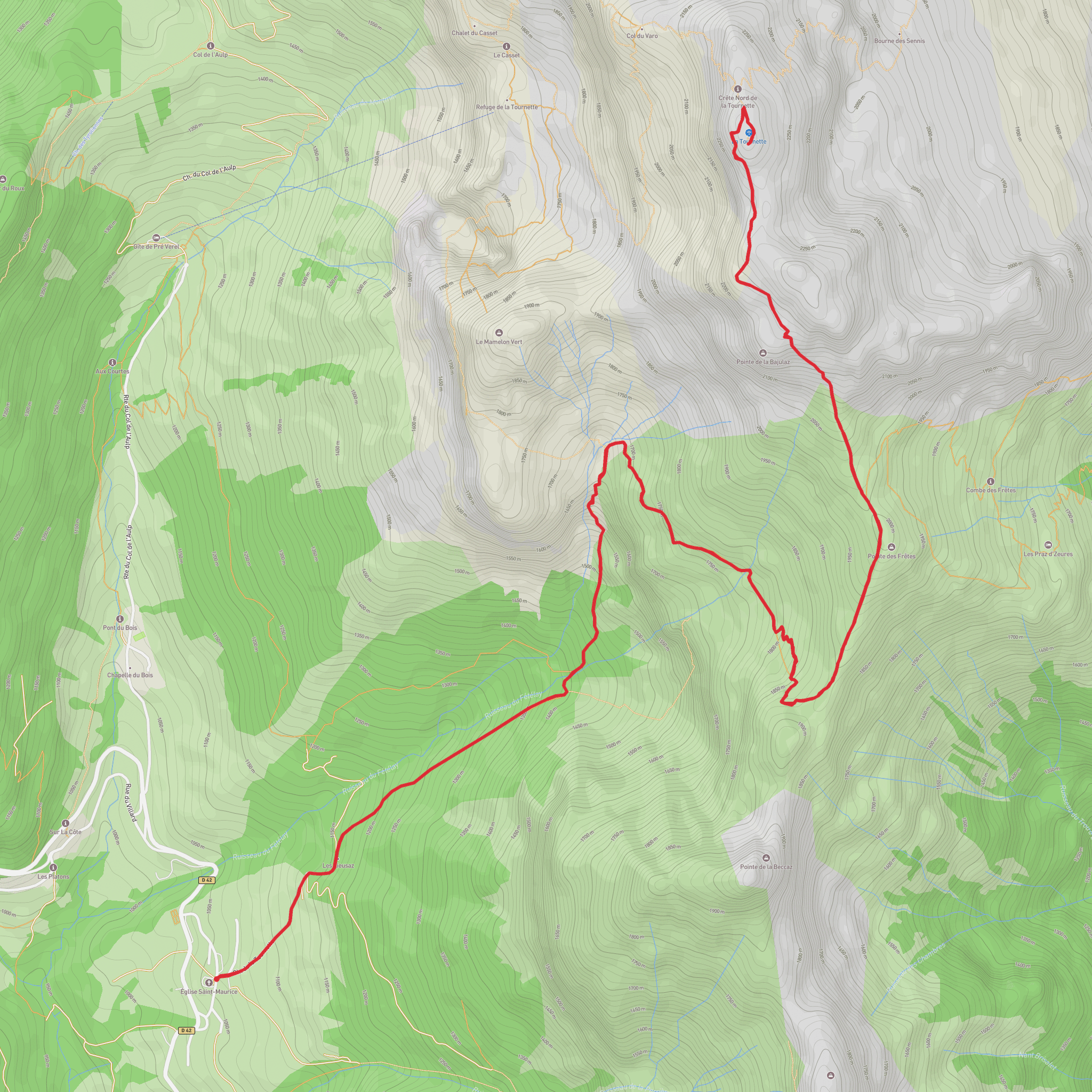 La Tournette from Montmin mobile static map