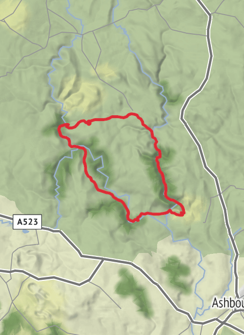Staffordshire Moorlands Hiking mobile static map