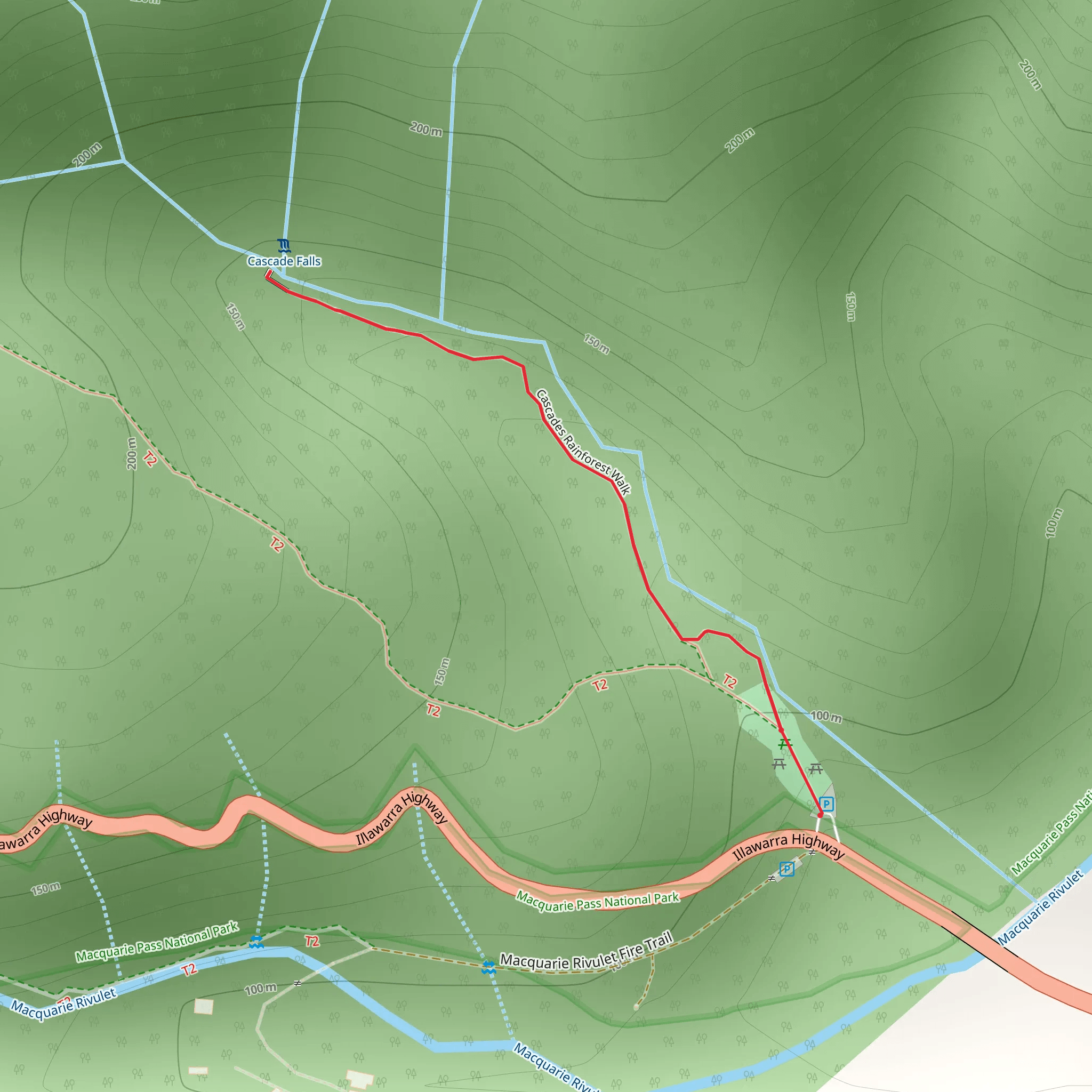Cascades Walk mobile static map