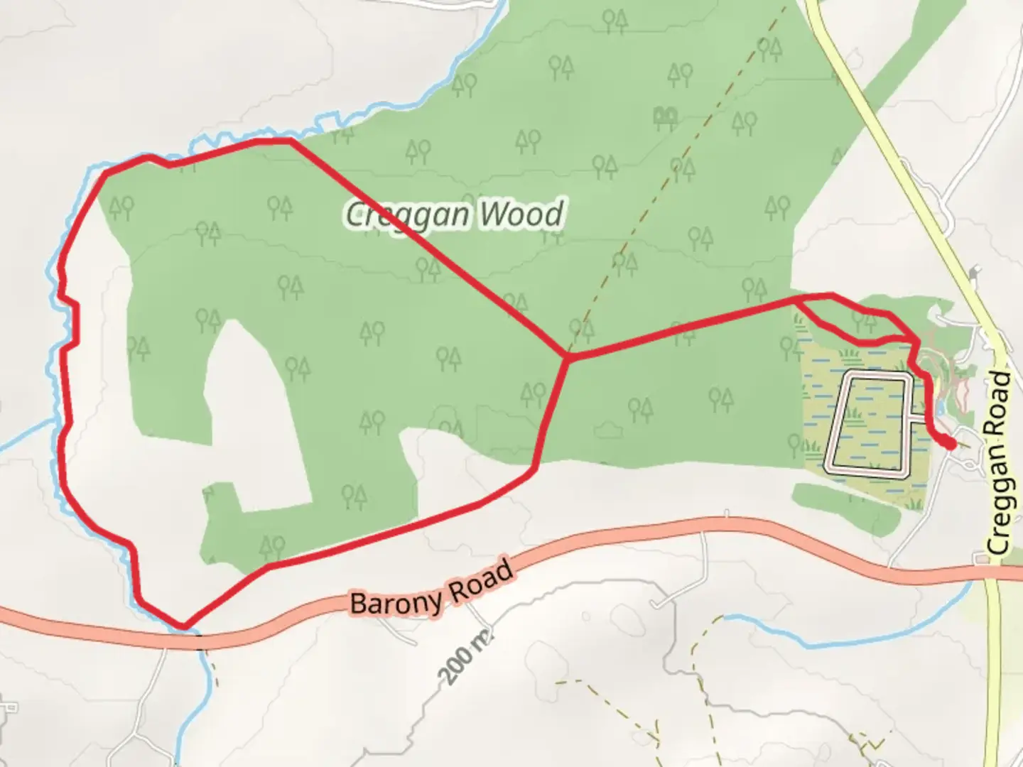 An image depicting the trail An Creagán Boidiversity Trail and its surrounding area.