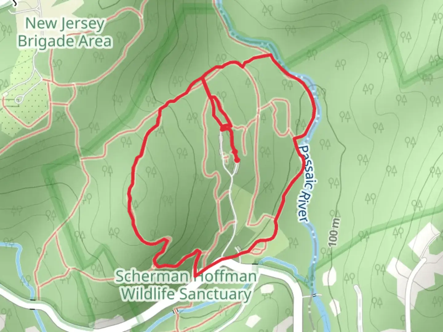 An image depicting the trail Dogwood Trail and Field Loop Trail Loop and its surrounding area.