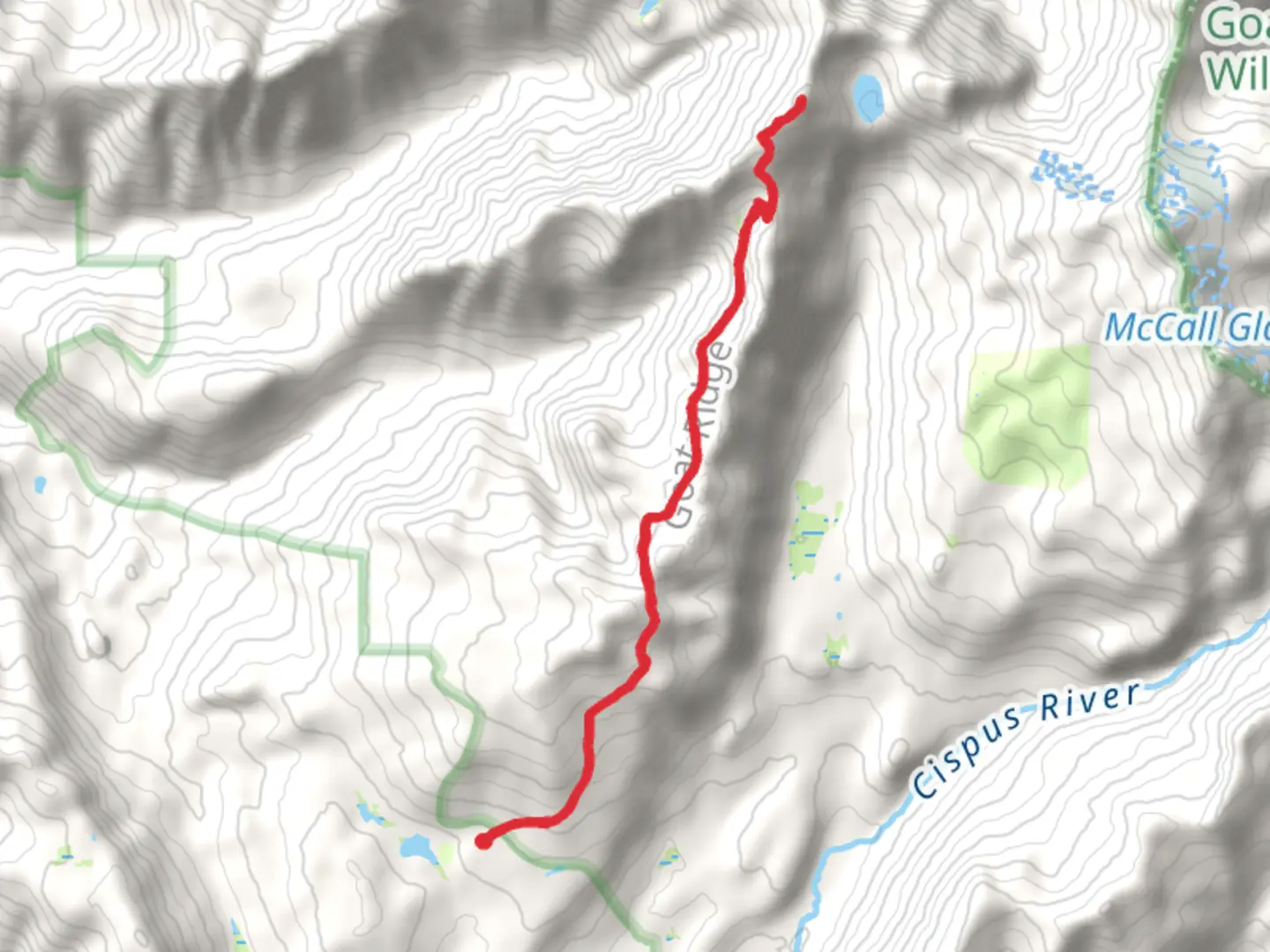 An image depicting the trail Hawkeye Point via Goat Ridge Trail and its surrounding area.