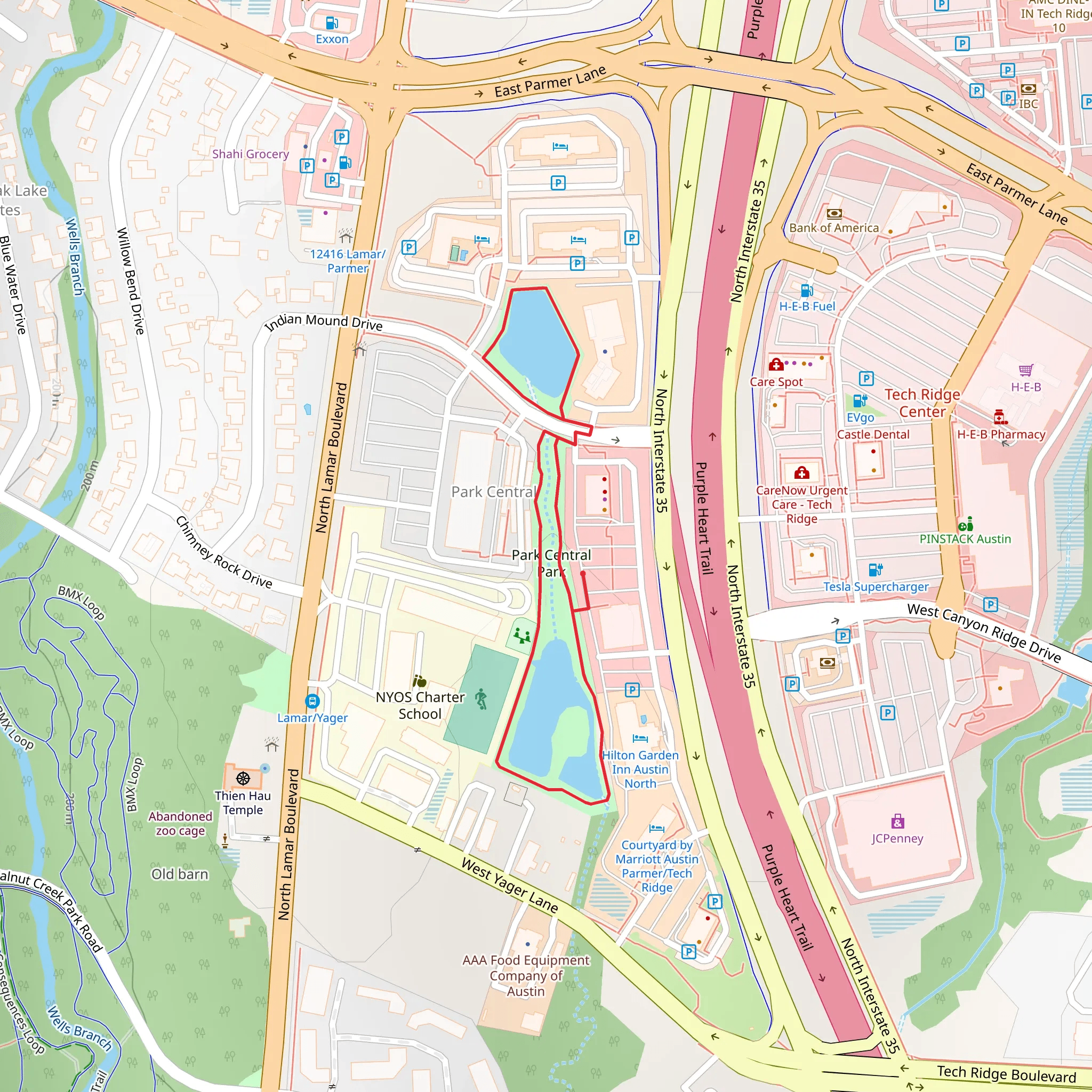 Park Central Park Loop mobile static map