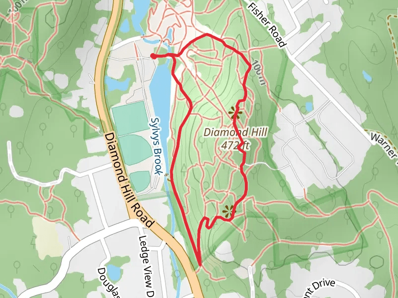 Diamond Hill Loop via Warner Trail