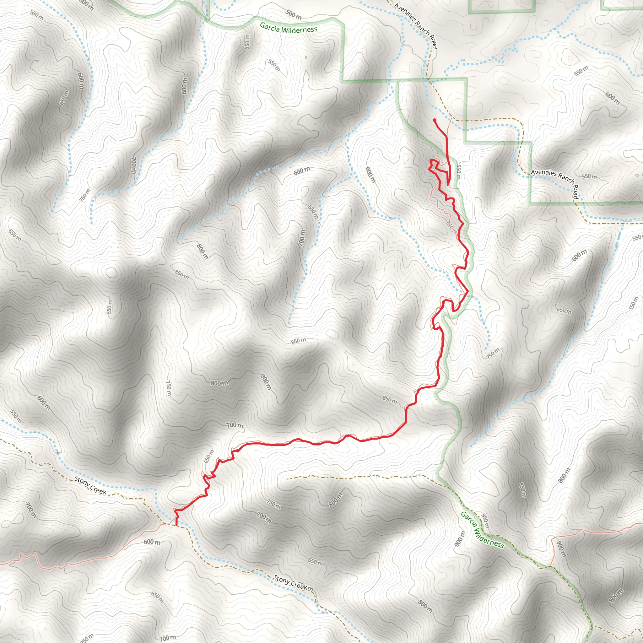 Avenales Trail mobile static map