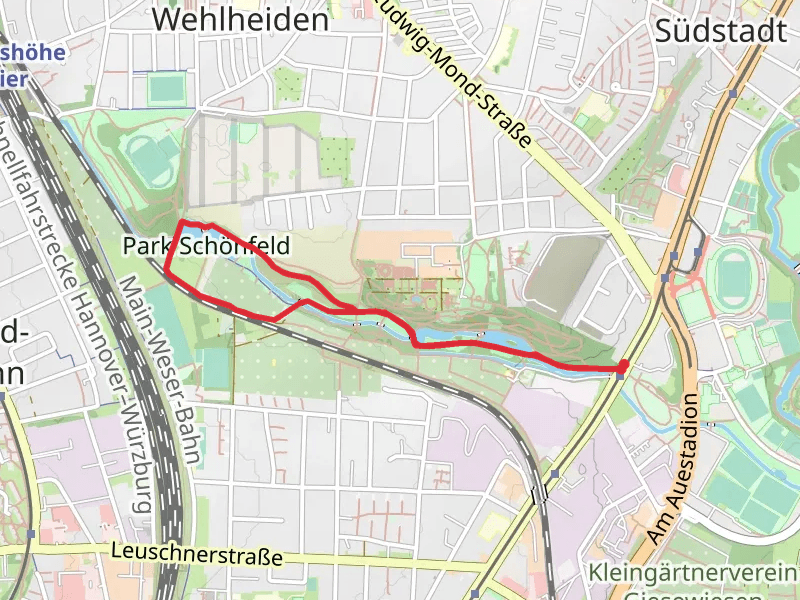 Schönfelder Märchenteich and Park Schönfeld Loop