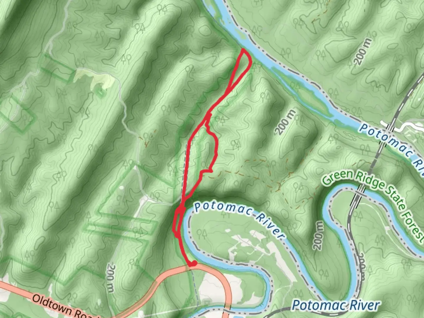 An image depicting the trail Paw Paw Tunnel Hill Trail and its surrounding area.