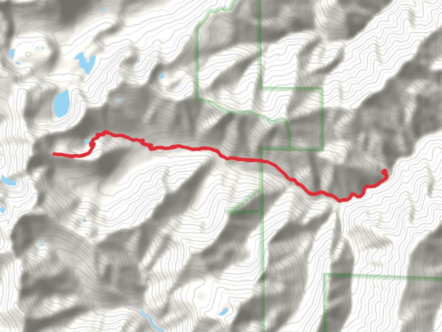 An image depicting the trail Kidder Lake Trail and its surrounding area.
