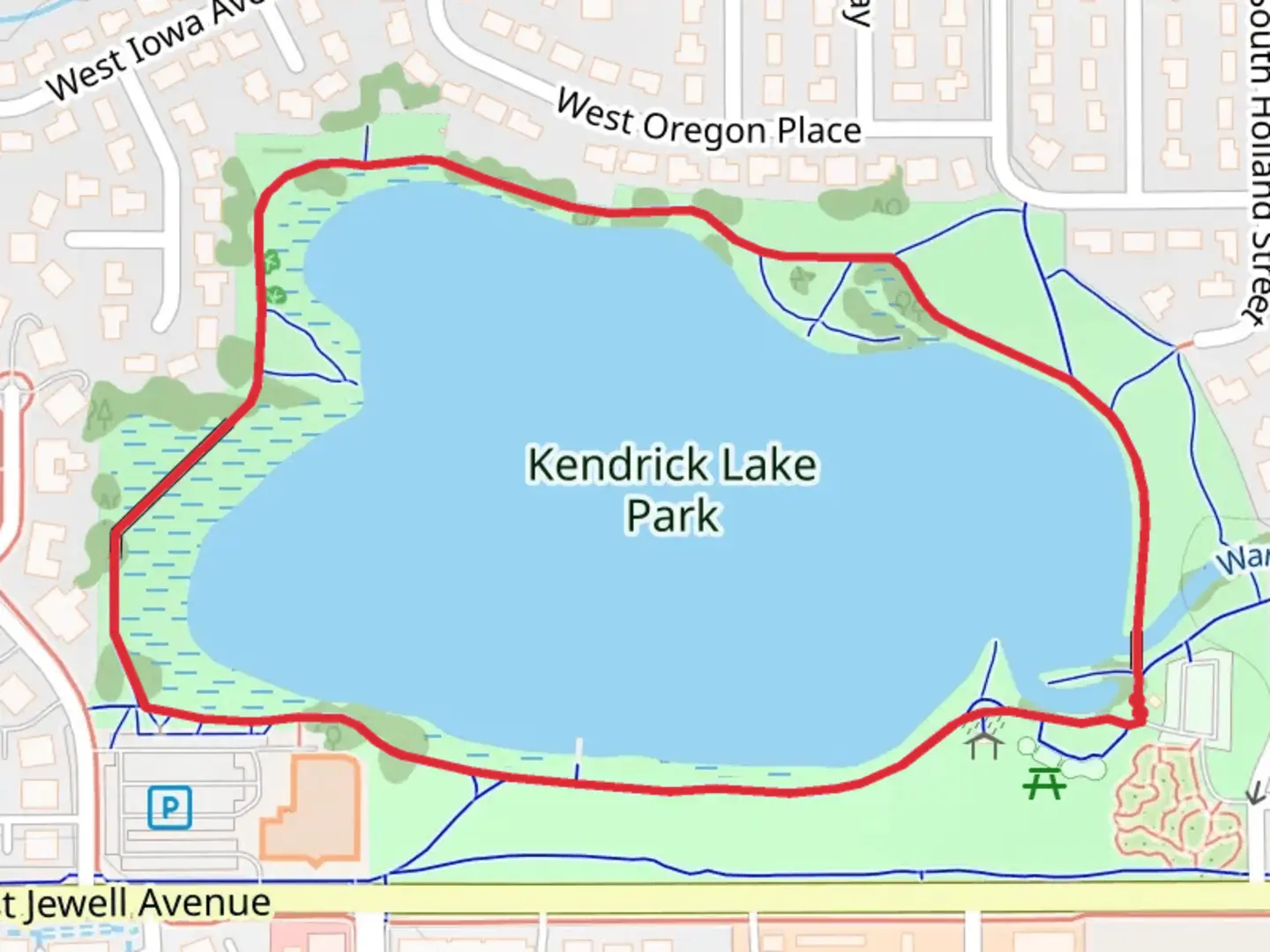 An image depicting the trail Kenderick Reservoir Loop and its surrounding area.
