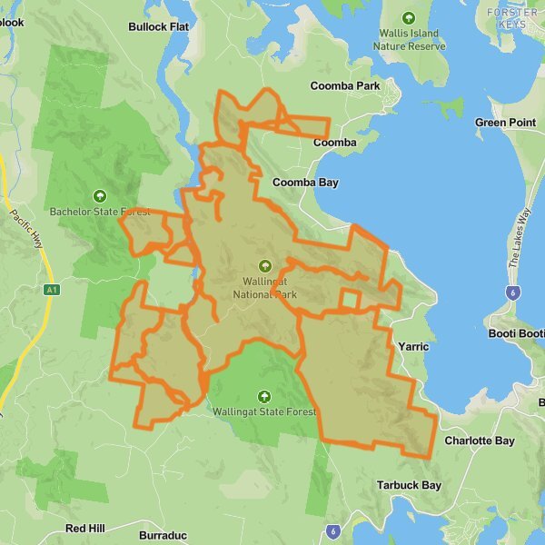 Wallingat National Park mobile static map