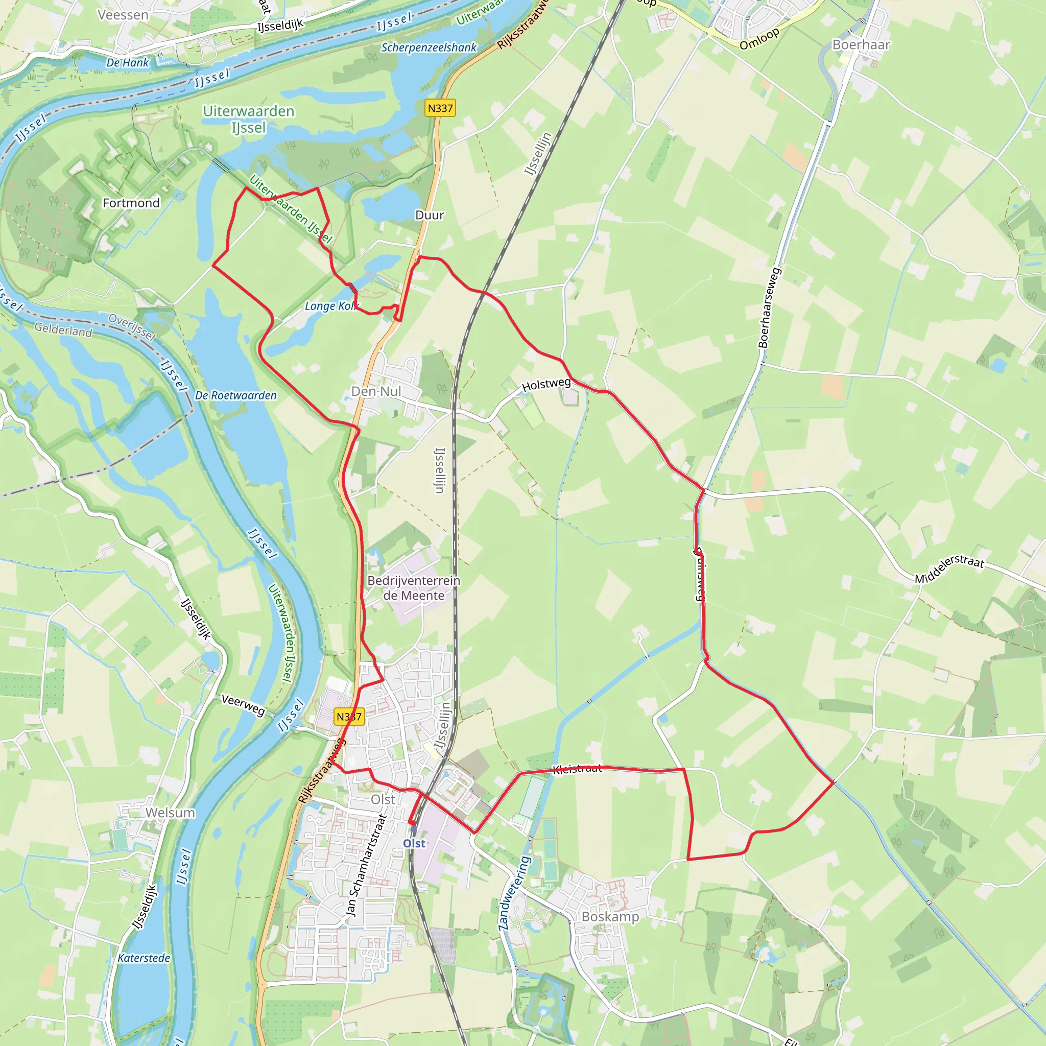 Hanzestedenpad and Sallandse Zandloper Route Fortmond Loop mobile static map