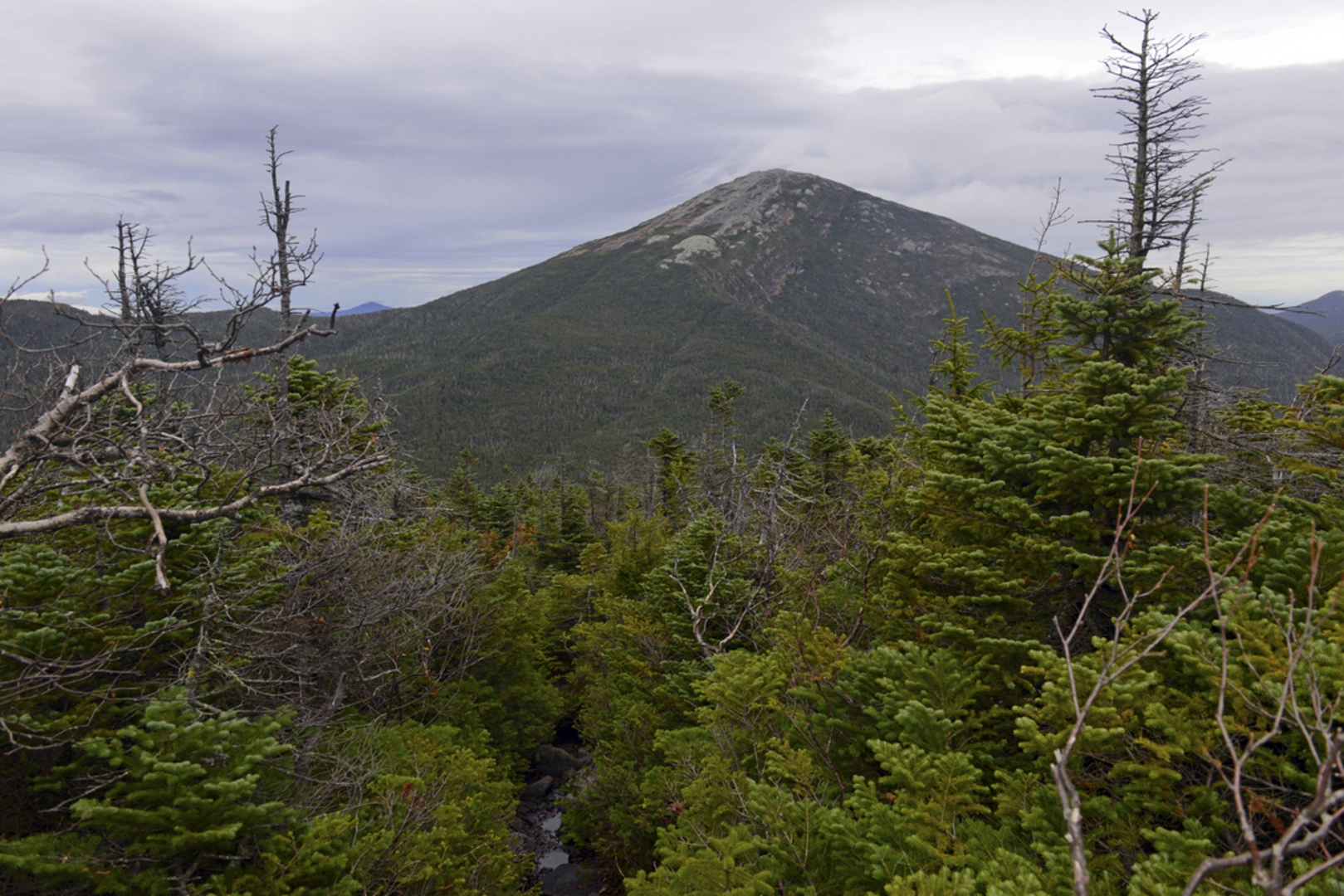 An image depicting the trail Table Top Mountain via Marcy Dam Truck Trail and its surrounding area.