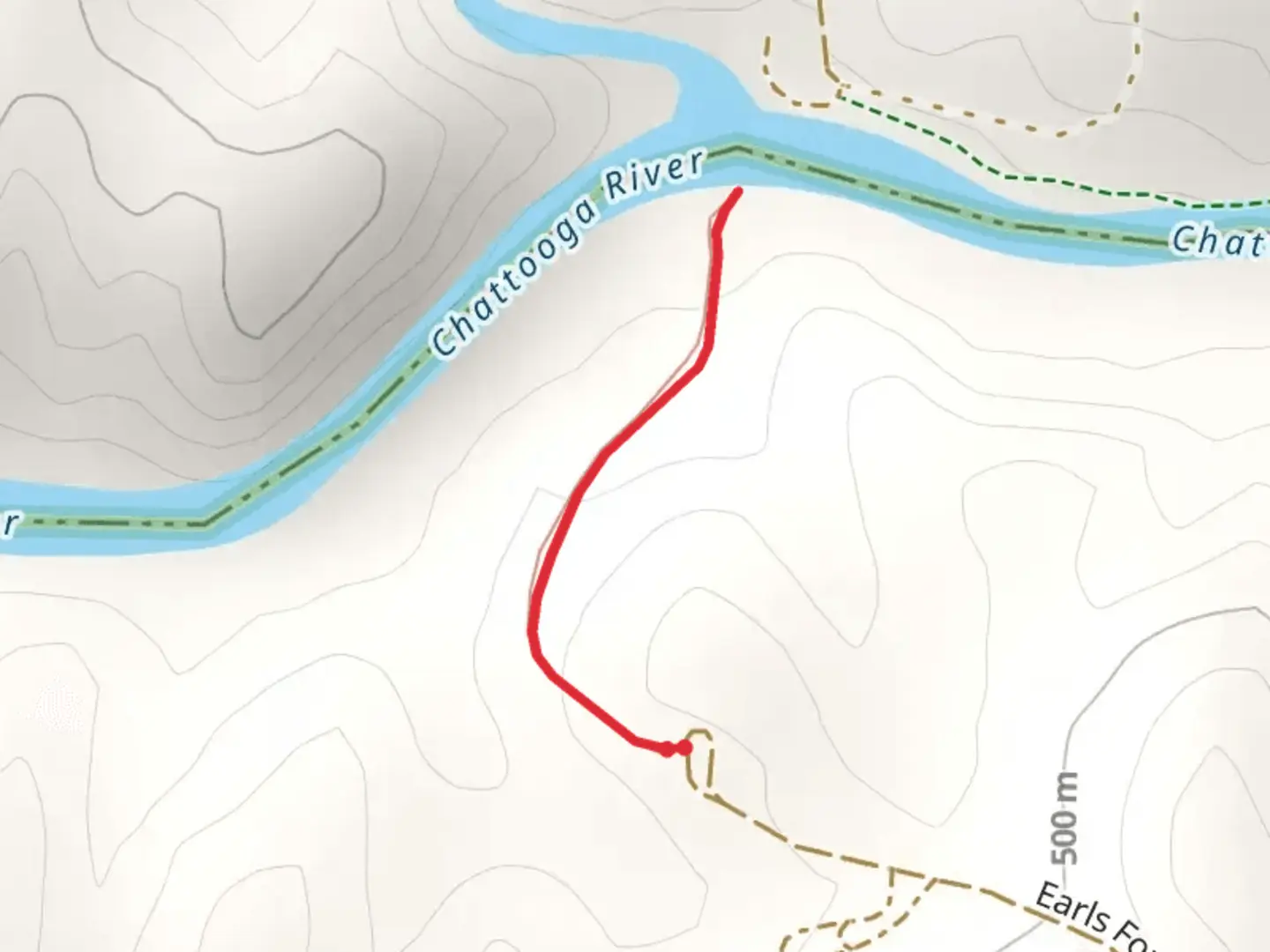 An image depicting the trail Chattooga River View and its surrounding area.