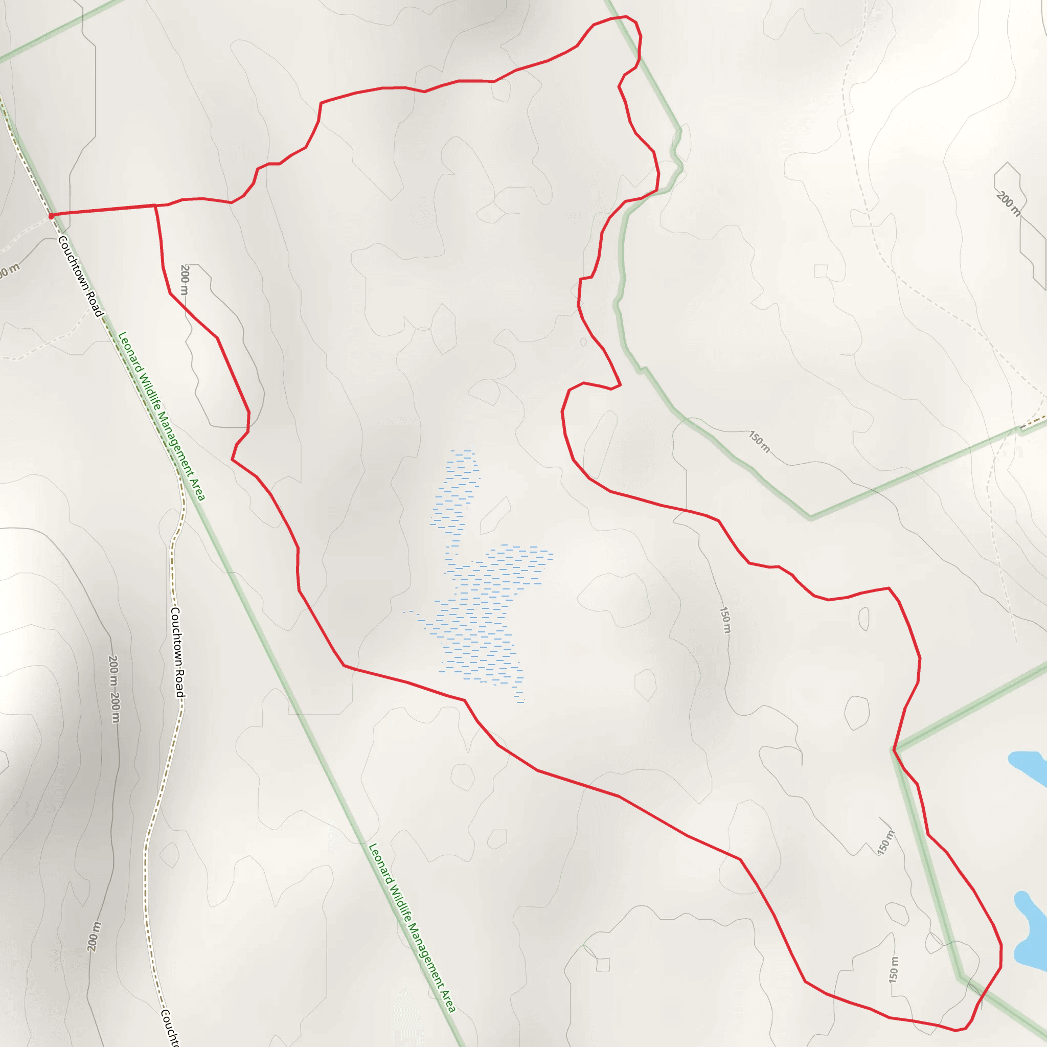 Knights Meadow Marsh WMA Loop mobile static map