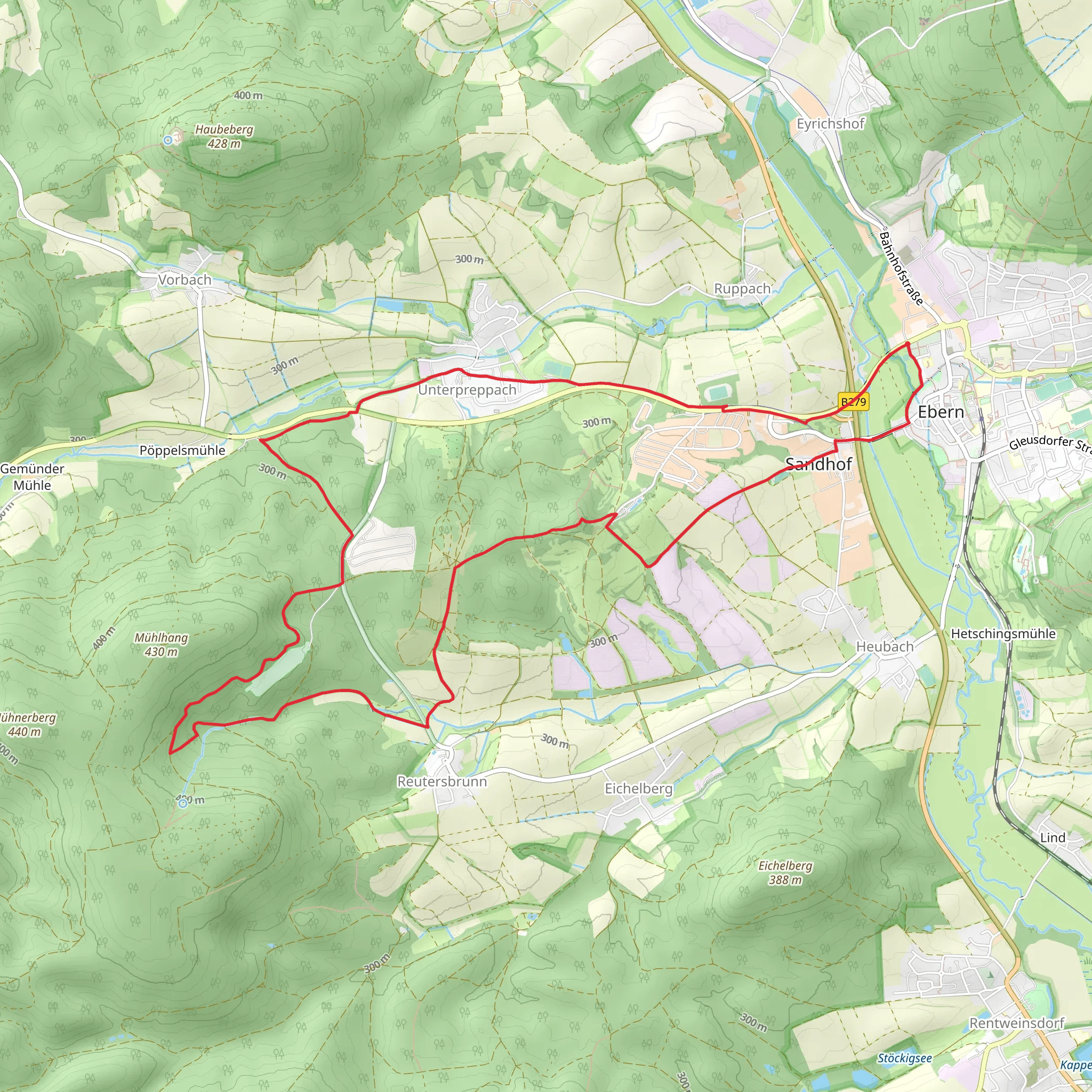 Rundwanderweg Fuchs Ebern mobile static map