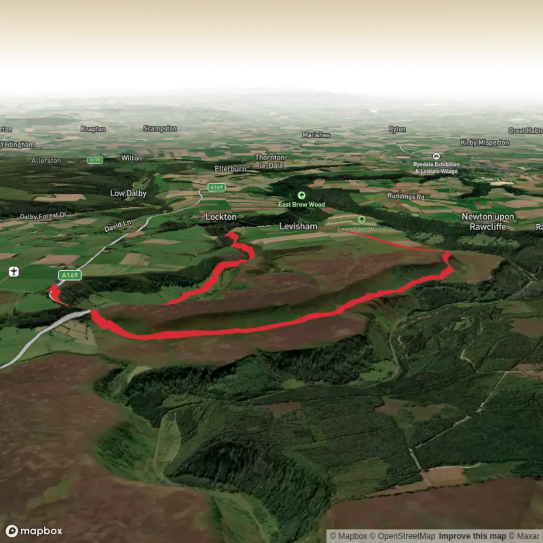 An image depicting the trail Hole of Horcum - Levisham Circular and its surrounding area.