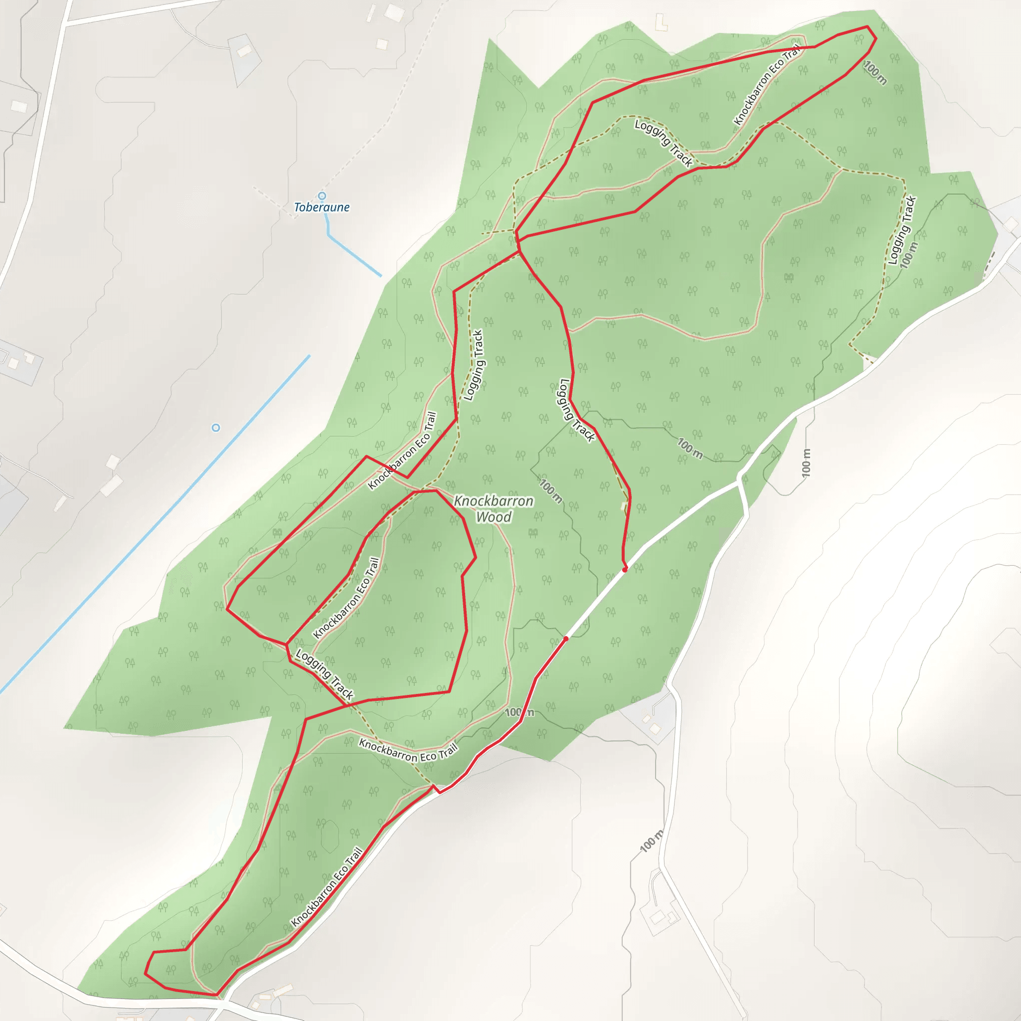 Knockbarron Wood - Eco Walk mobile static map