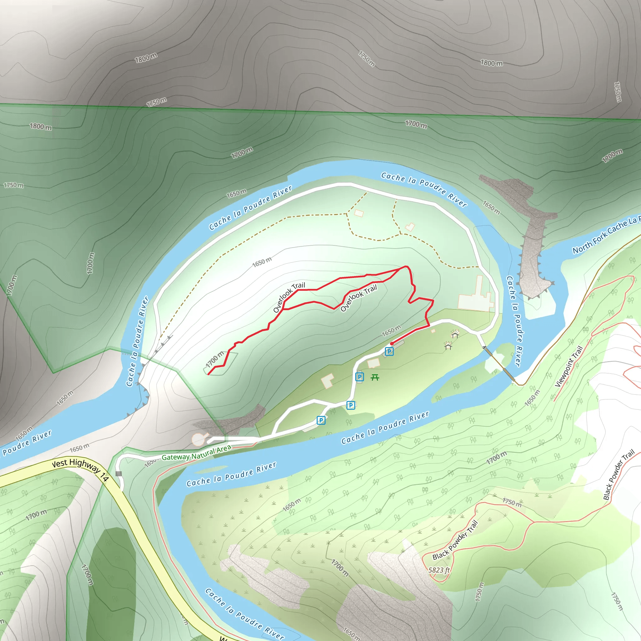 Overlook Loop Trail mobile static map