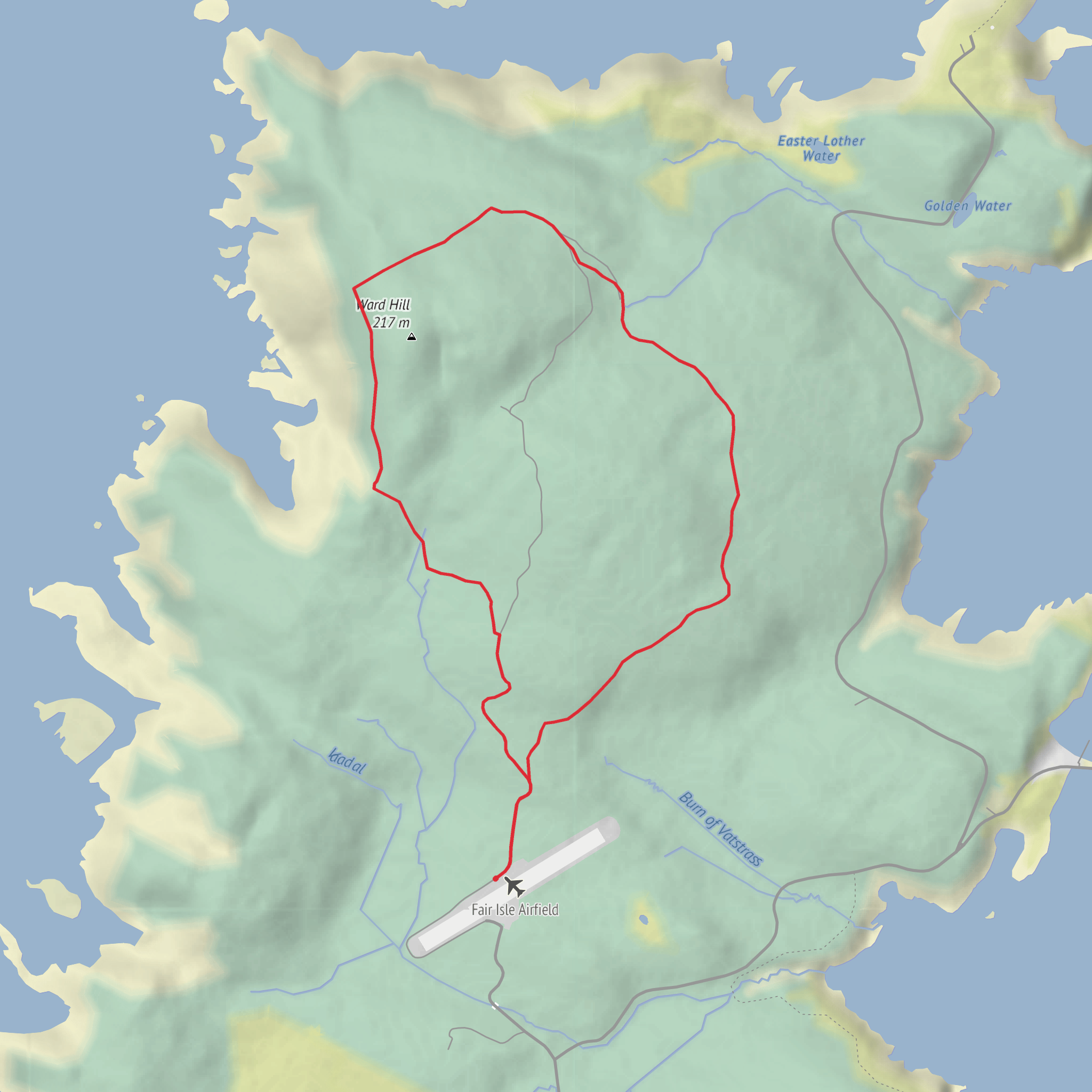 Ward Hill and Cairn Loop mobile static map