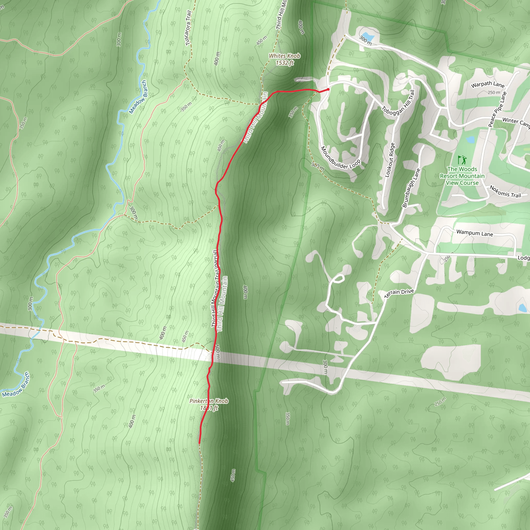 Pinkerton Knob mobile static map