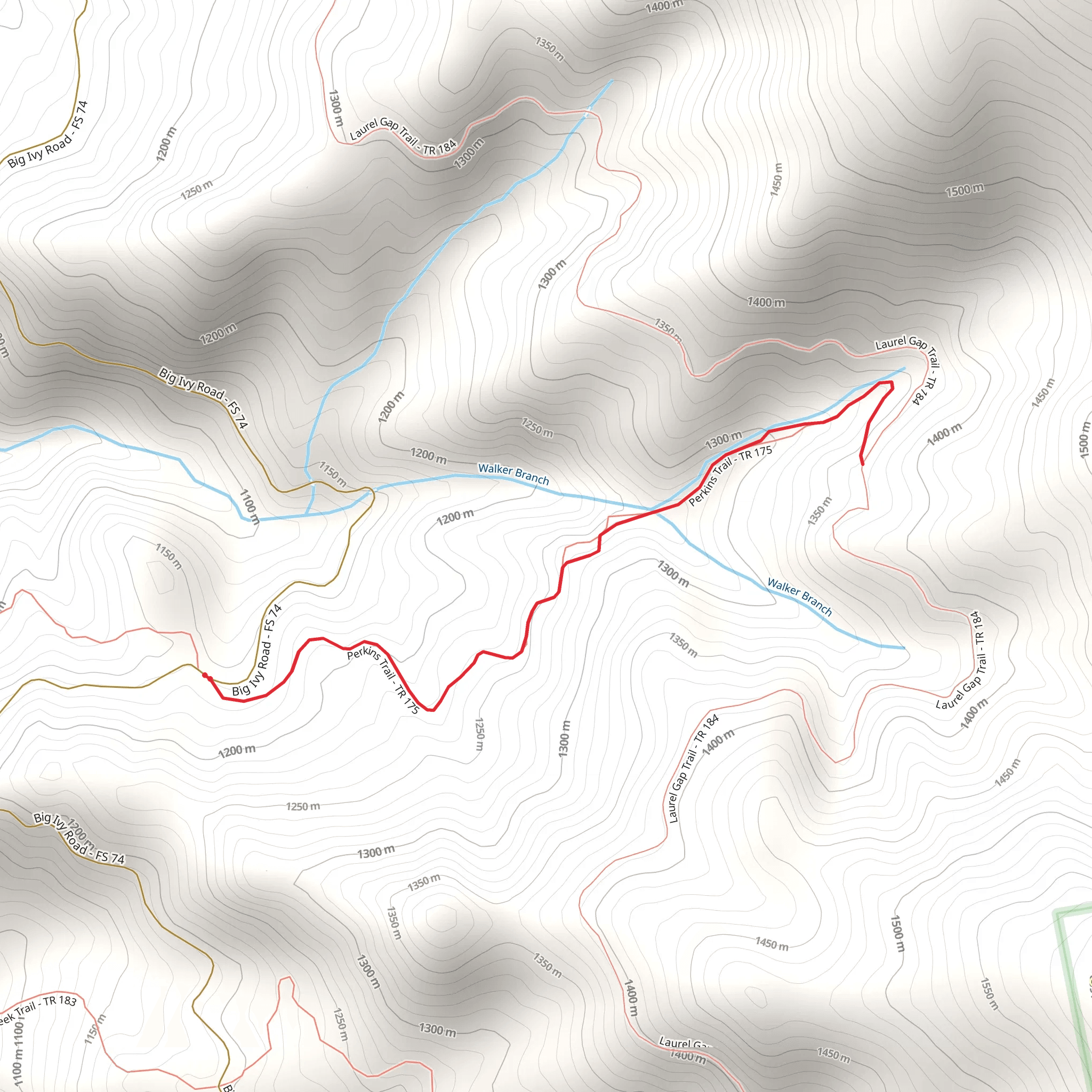 Perkins Trail mobile static map