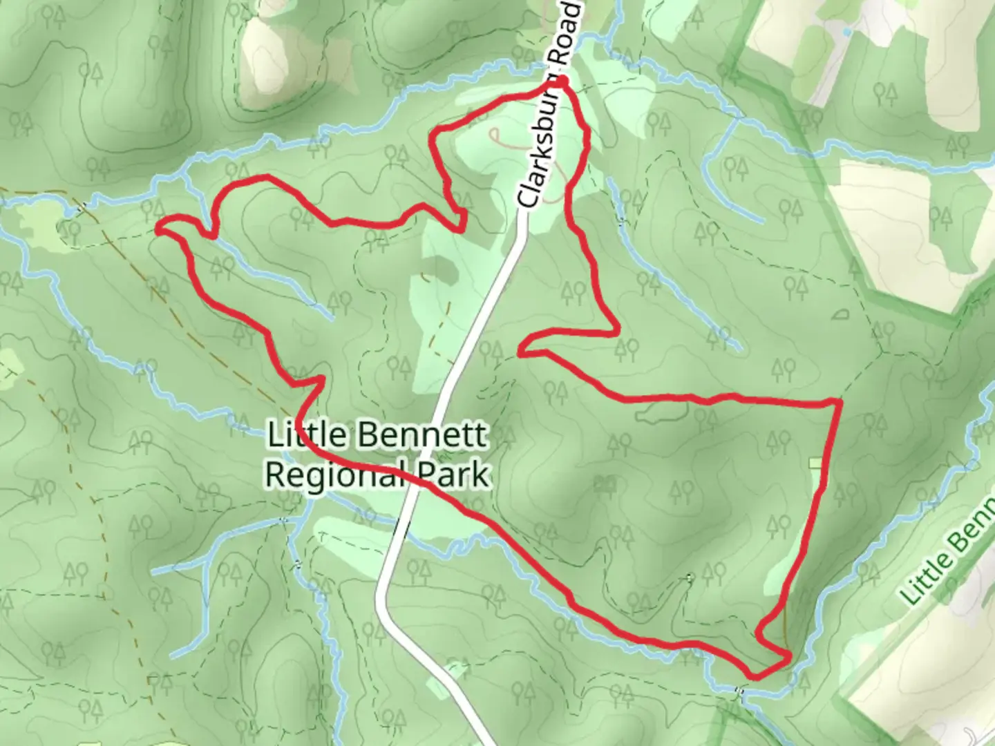 An image depicting the trail Pine Knob, Kingsley and Browning Run Loop Trail and its surrounding area.
