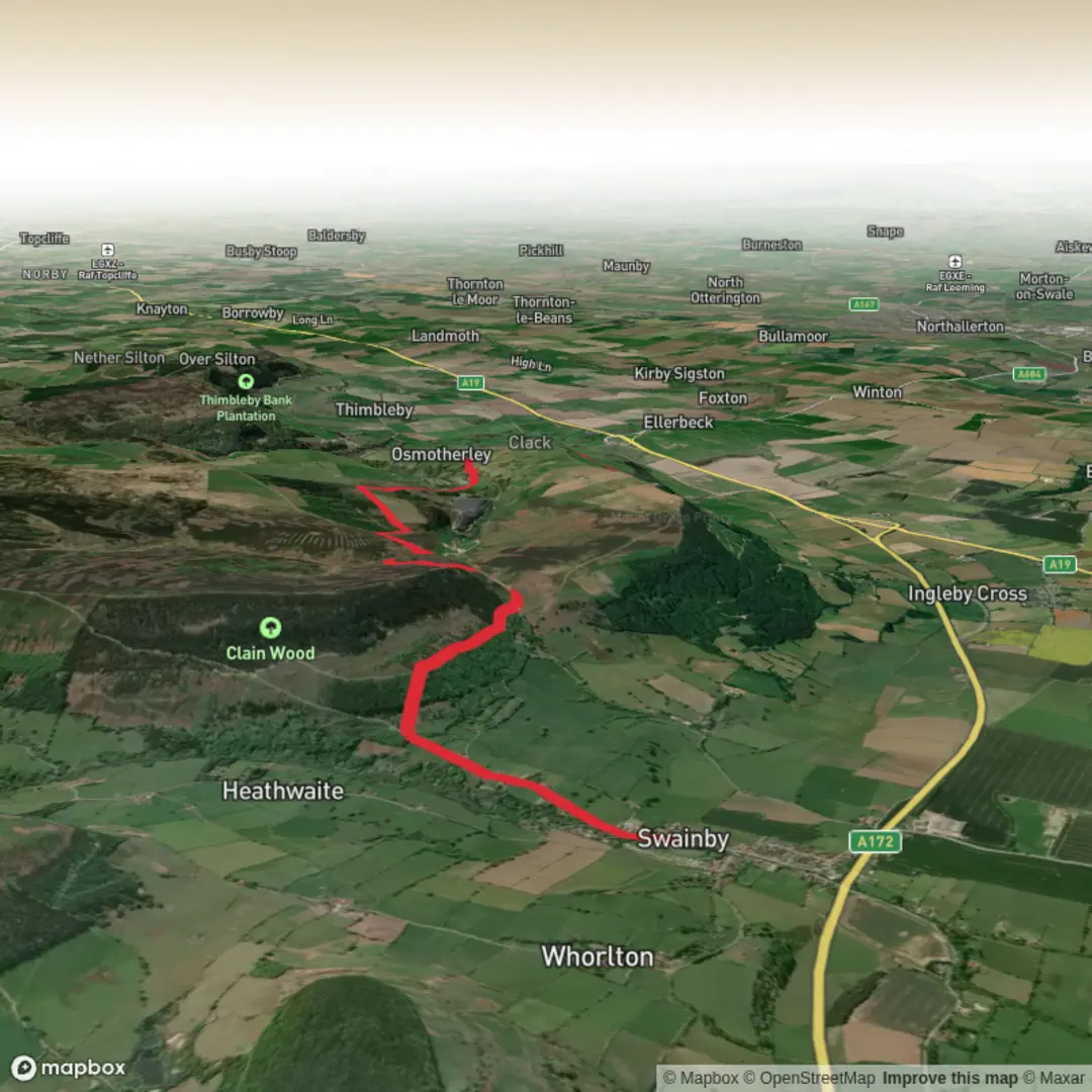 An image depicting the trail Swainby Wild Camp and its surrounding area.