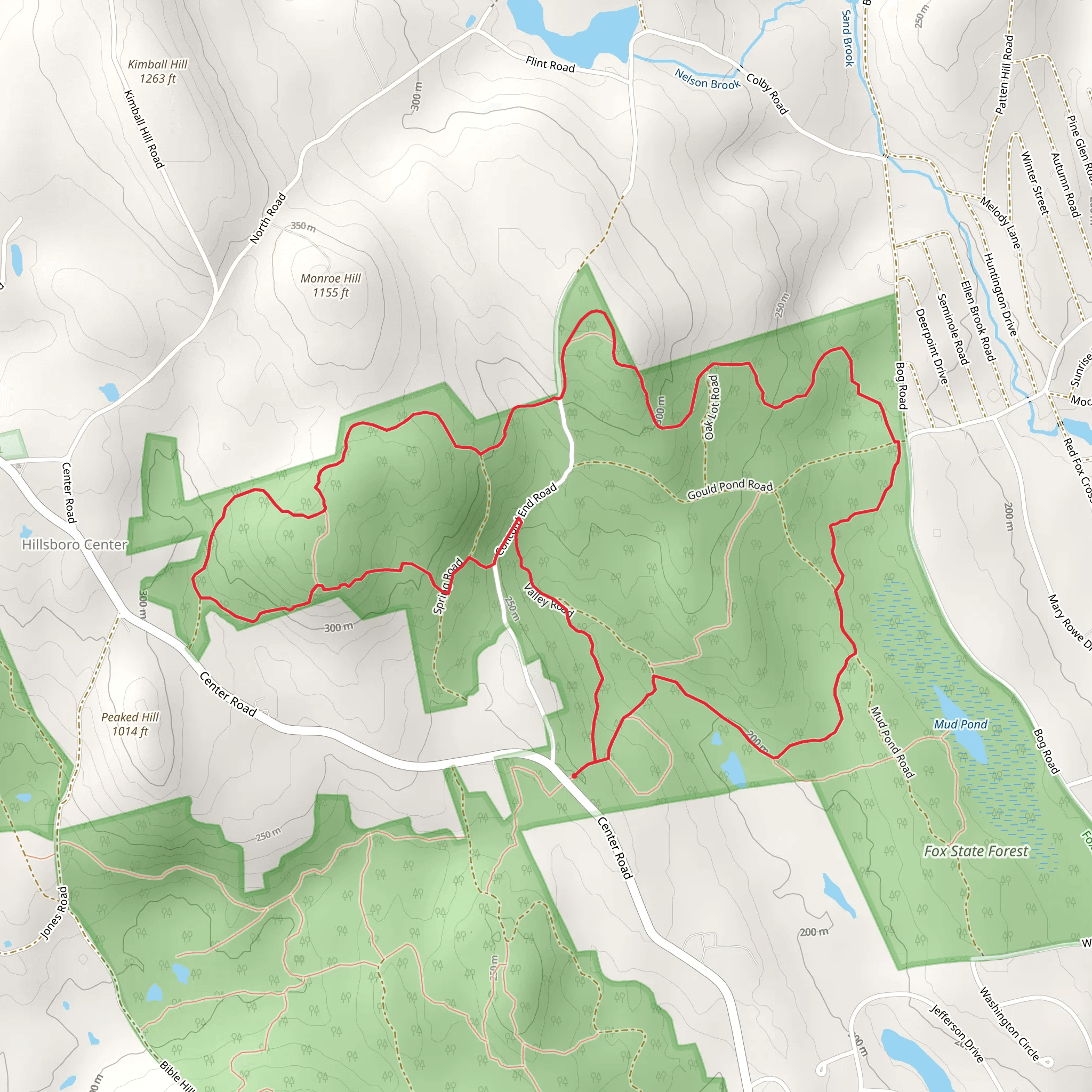 Fox State Forest Loop mobile static map