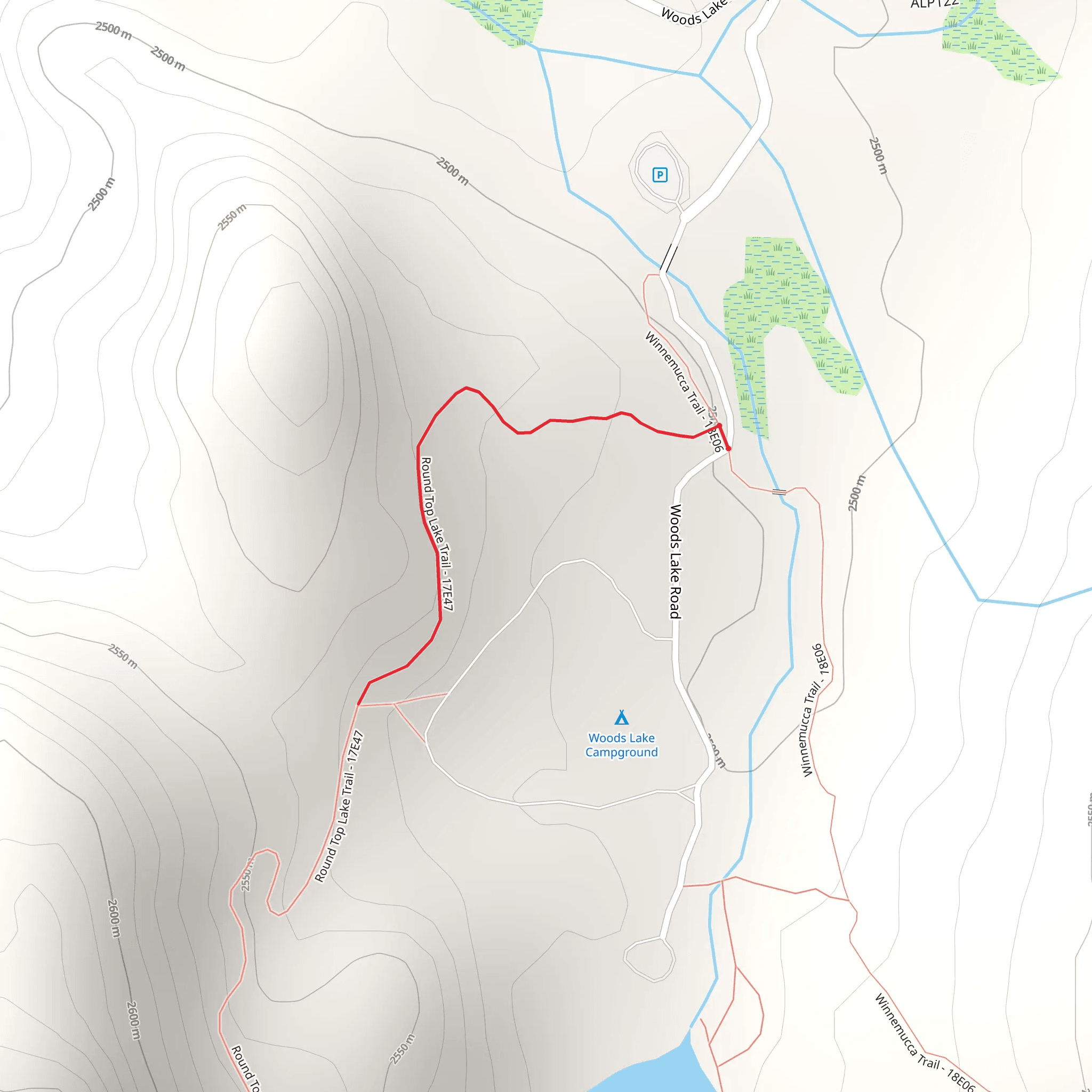 Woods Lake Road mobile static map