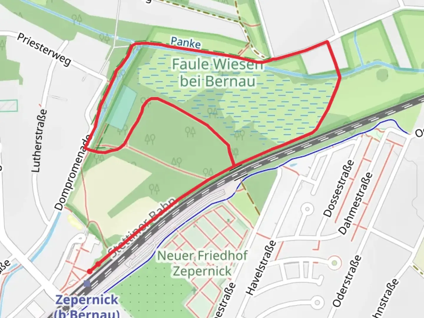 An image depicting the trail Faule Wiesen bei Bernau Loop and its surrounding area.