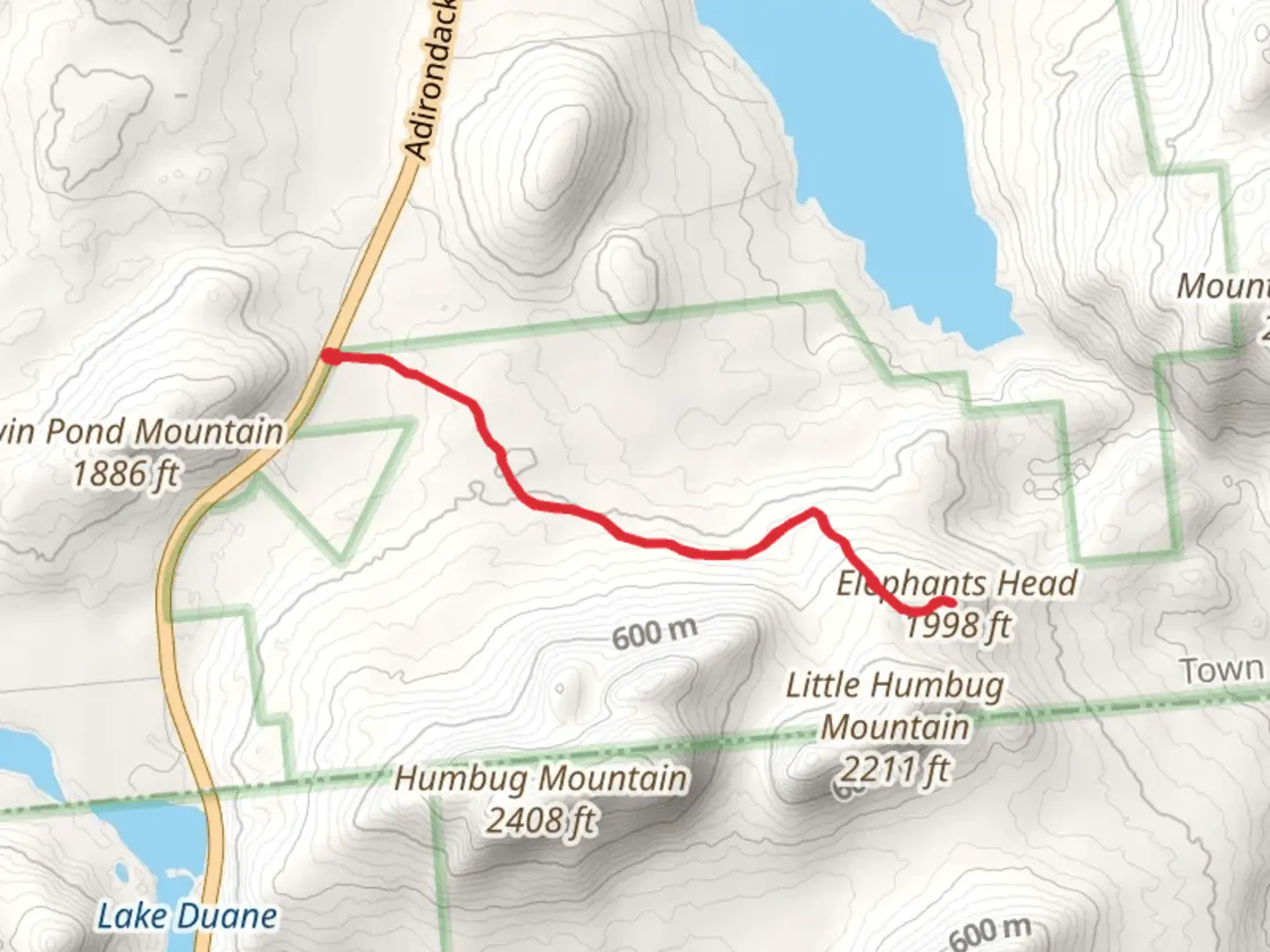 An image depicting the trail Elephants Head and its surrounding area.