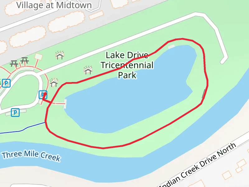 Lake Drive Tricentennial Park Loop