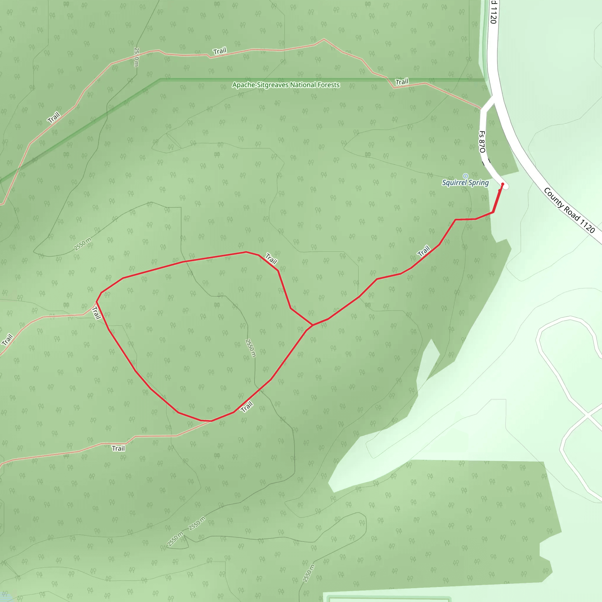 Squirrel Spring Loop mobile static map