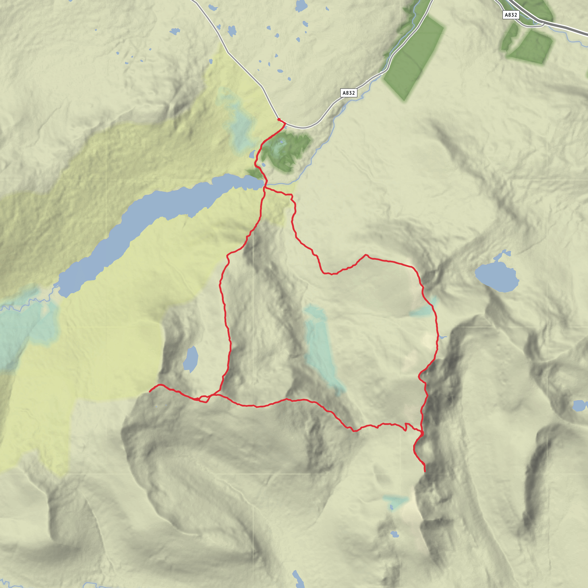 Western Fannichs Loop mobile static map