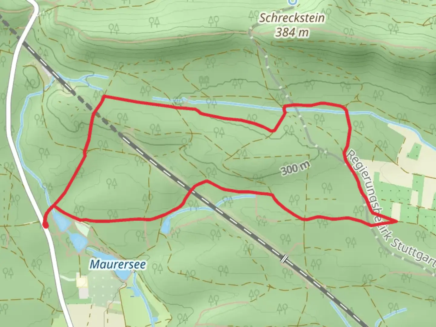 An image depicting the trail Knabenkreuz Loop and its surrounding area.