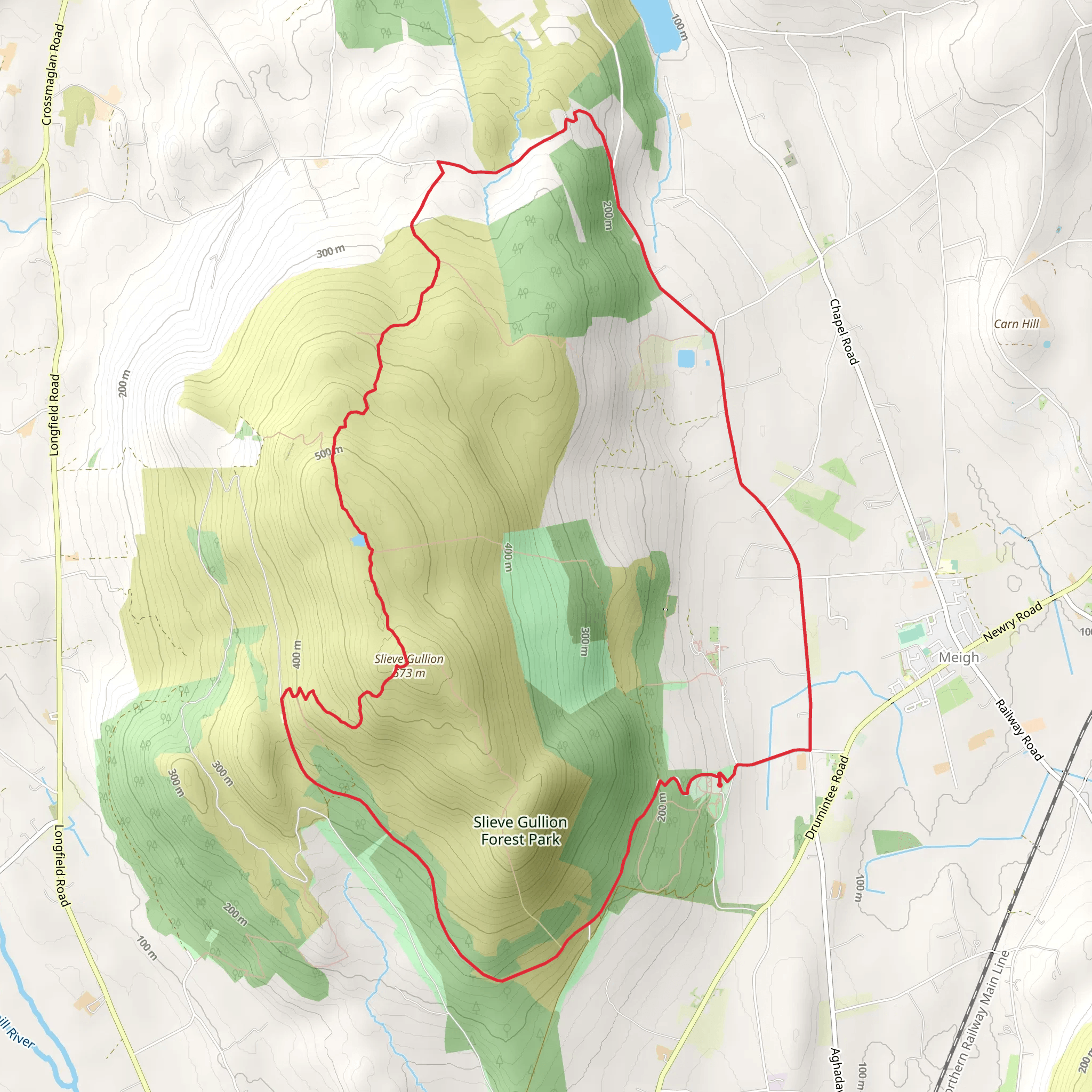 Slieve Gullion Loop mobile static map
